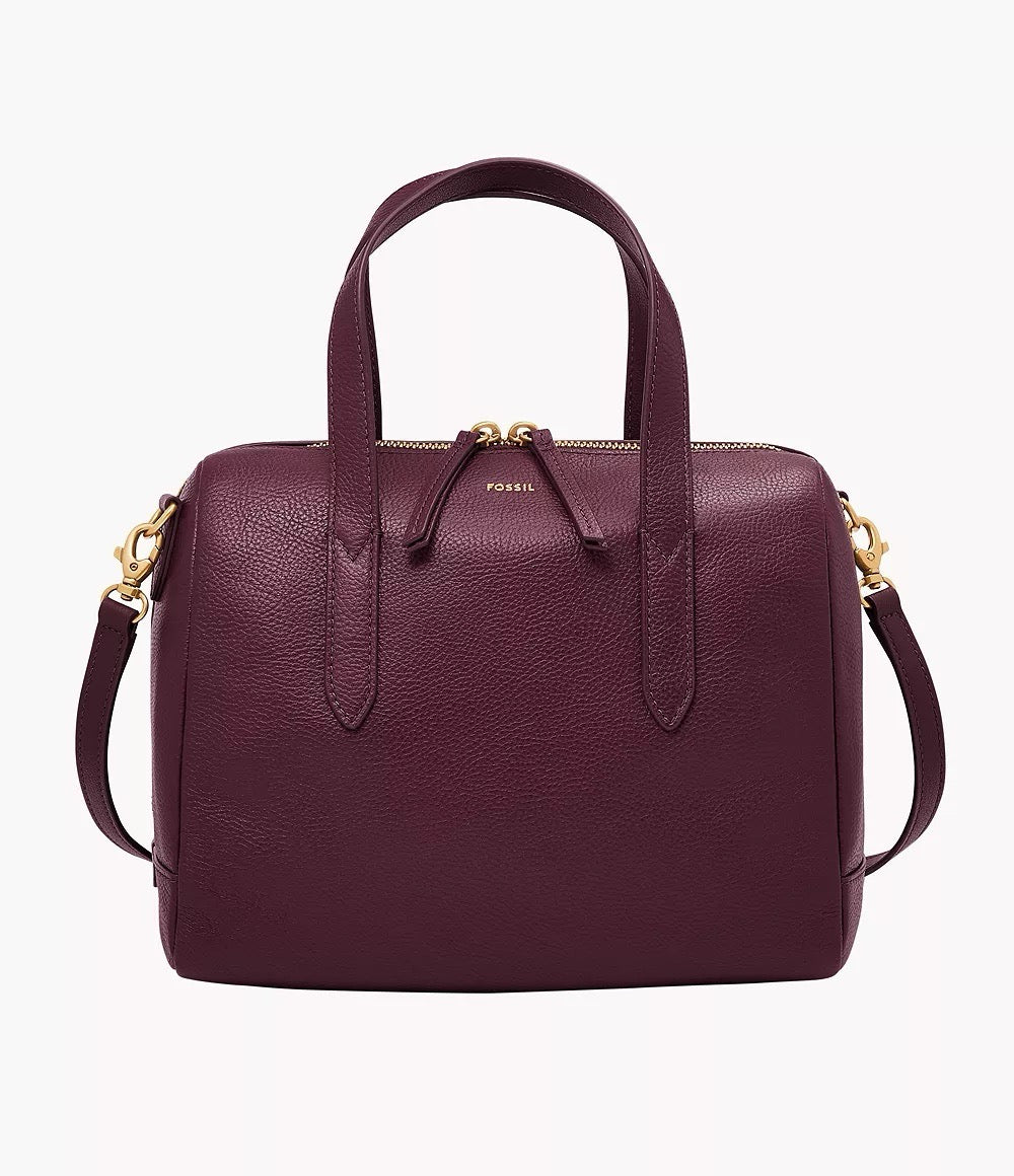 FOSSIL Sydney Satchel in Raisin (SHB1978597)