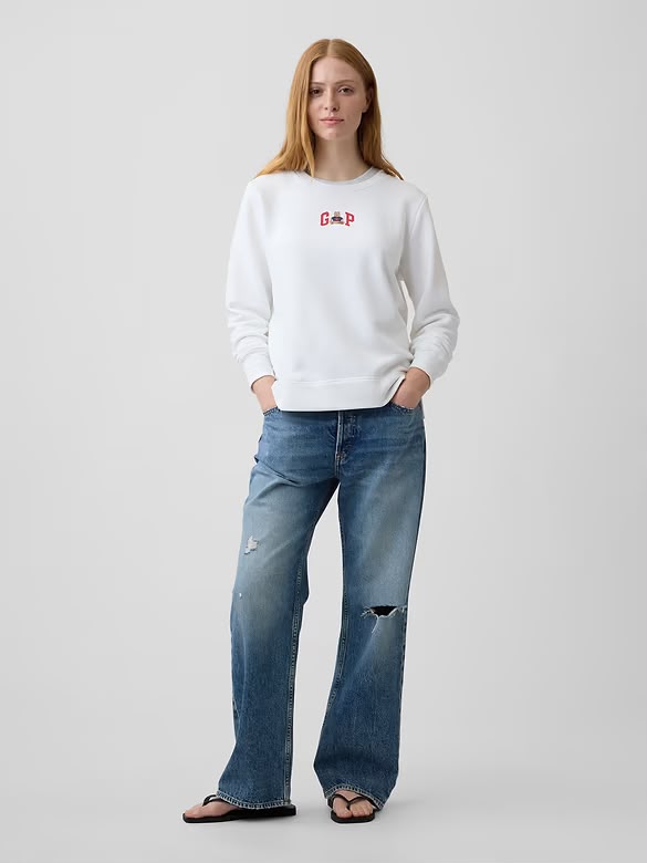 [WEB EXCLUSIVE][FK][INCOMING ETA 30 DAYS] GAP W Relaxed Gap Logo Sweatshirt in Bear