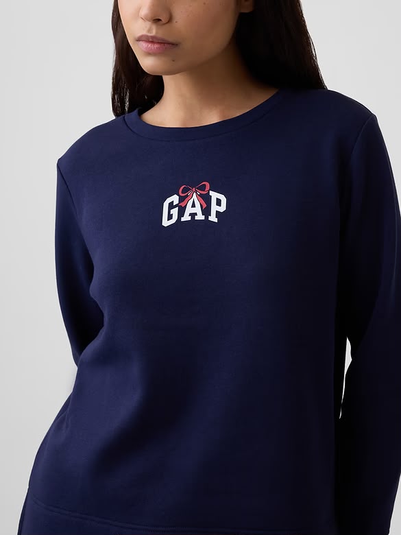 [WEB EXCLUSIVE][FK][INCOMING ETA 30 DAYS] GAP W Relaxed Gap Logo Sweatshirt in Navy Bows