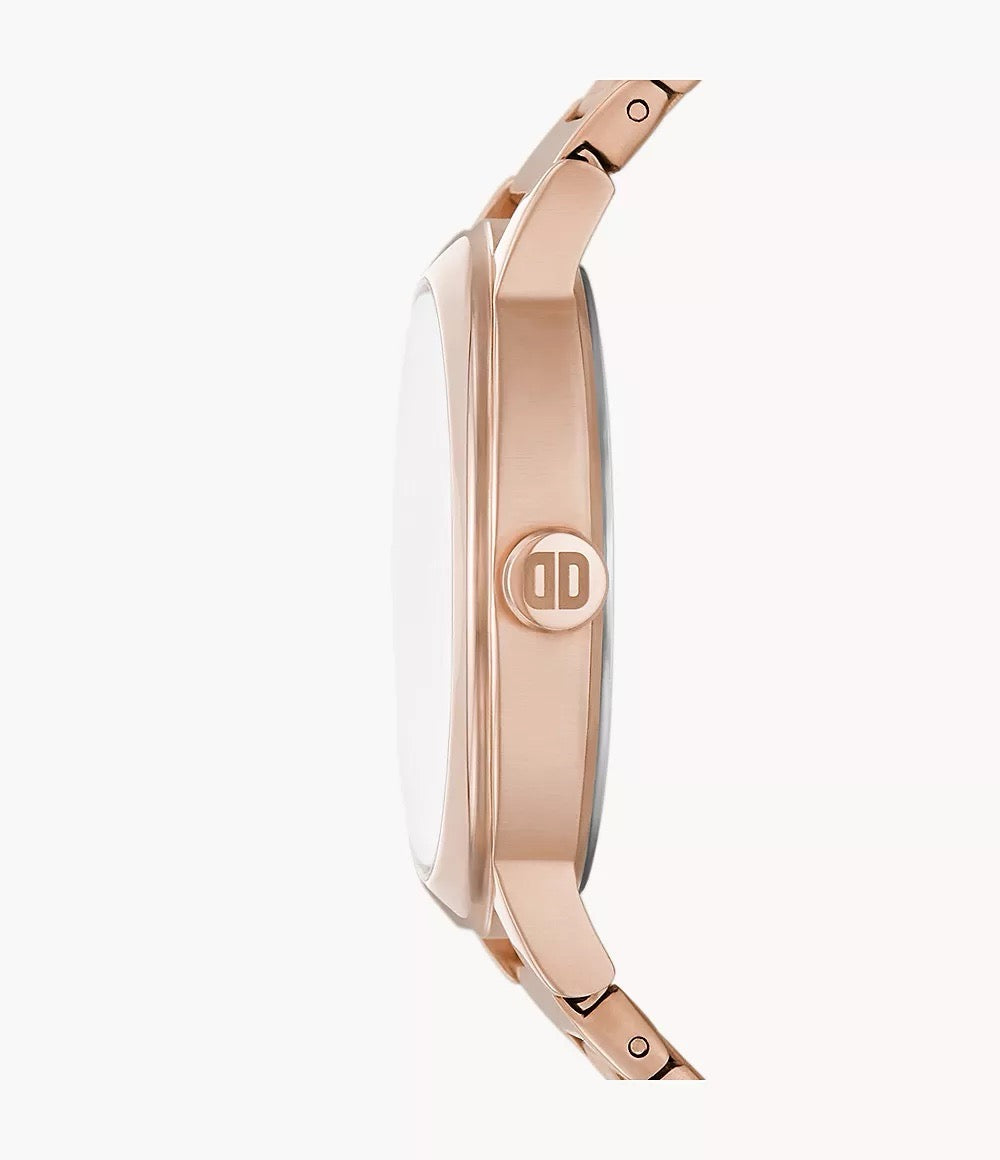 [INCOMING ETA END MARCH 2024] DKNY Soho D Three-Hand Rose Gold-Tone Stainless Steel Watch in Gold (NY6622)