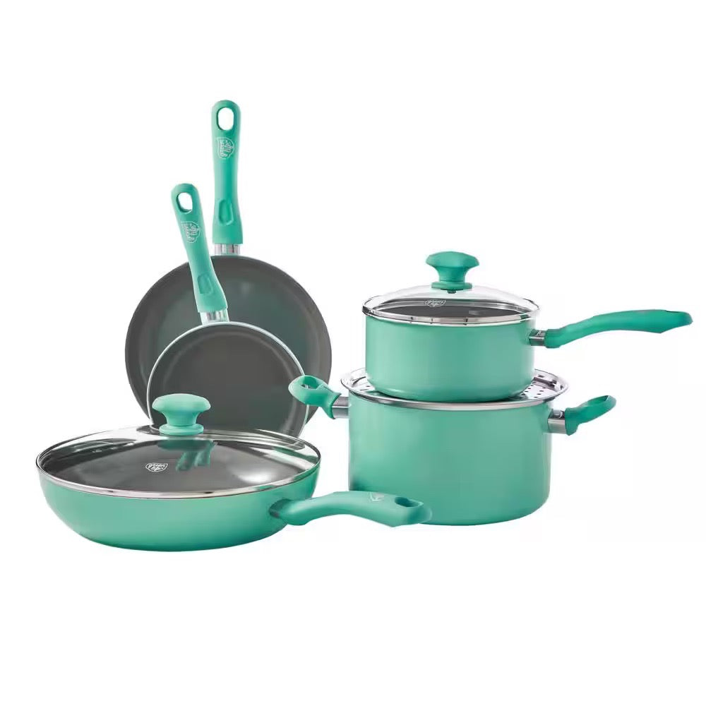 [READY STOCK MY] GreenLife Turquoise 13pcs cookware