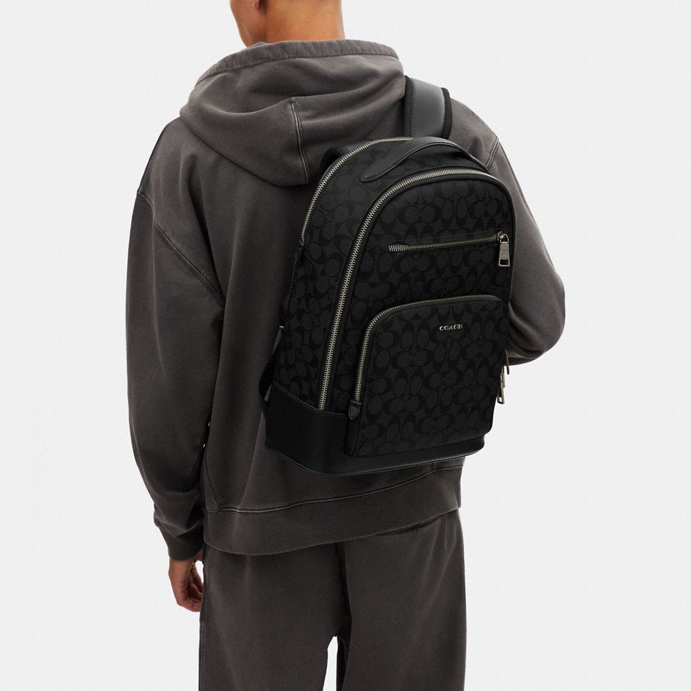 [INCOMING ETA END MARCH 2024] Coach Ethan Backpack In Signature Canvas in Gunmetal/Black (CL962)