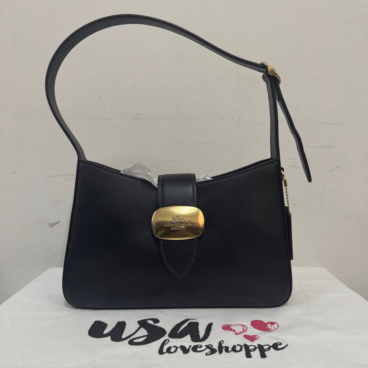 [AUCTION]PREADY STOCK MY] COACH Eliza Shoulder Bag in Black (CP004)