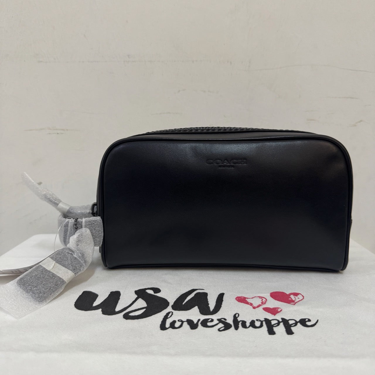 [AUCTION][READY STOCK MY] COACH Men Small Travel Kit in Black (CAT30)