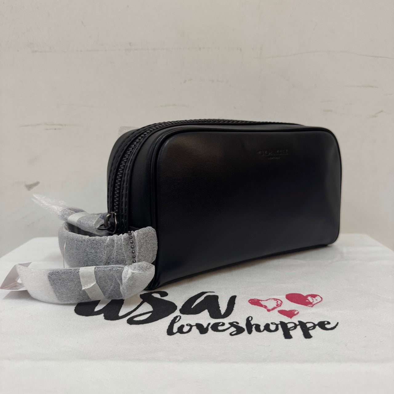 [AUCTION][READY STOCK MY] COACH Men Small Travel Kit in Black (CAT30)