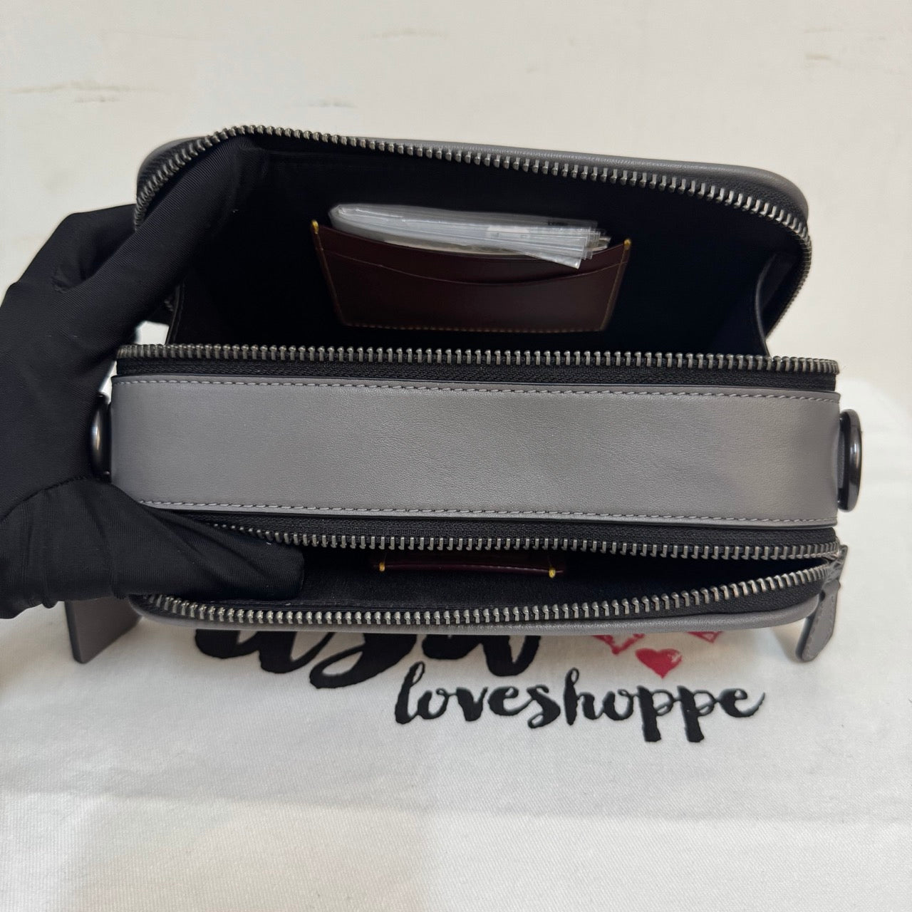 [AUCTION][READY STOCK MY] COACH Men Wyatt Crossbody Bag In Signature Canvas in Grey/Charcoal (CW365)