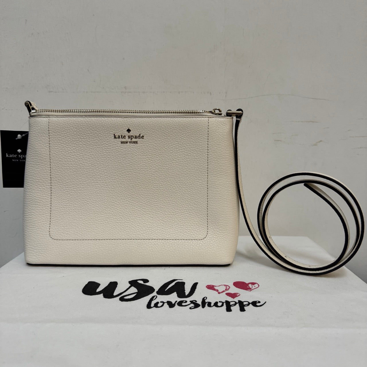 [AUCTION][READY STOCK MY] Kate Spade Leila Crossbody in Parchment (KG464)