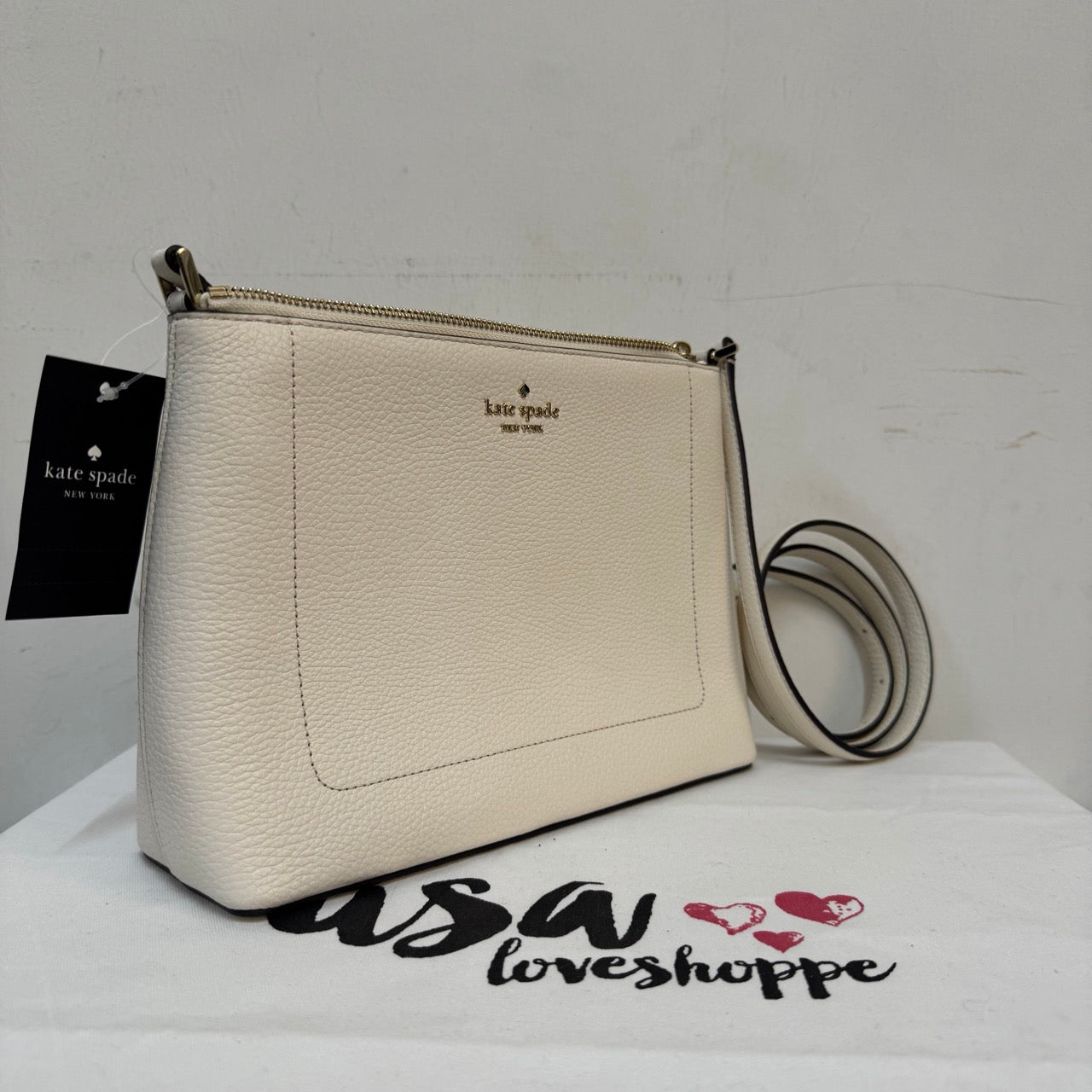 [AUCTION][READY STOCK MY] Kate Spade Leila Crossbody in Parchment (KG464)