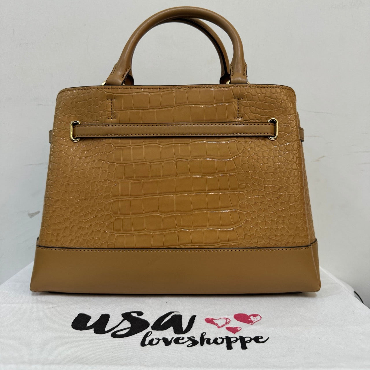 [AUCTION][READY STOCK MY] Michael Kors Reed Large CZ Belted Satchel in Deer (35F4G6RS3A)