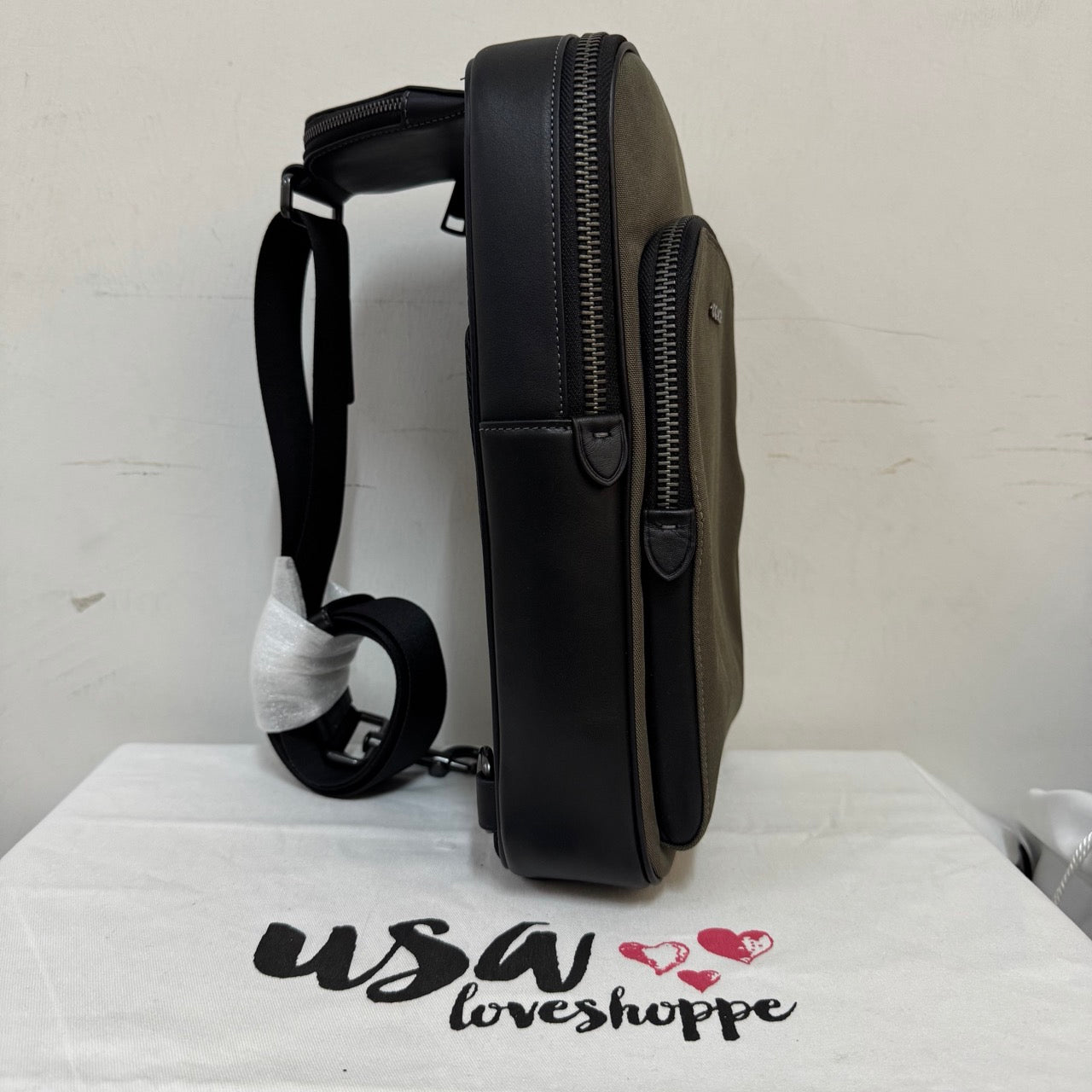 [AUCTION][READY STOCK MY] COACH Ethan Pack in Gunmetal/Olive Drab (CO994)