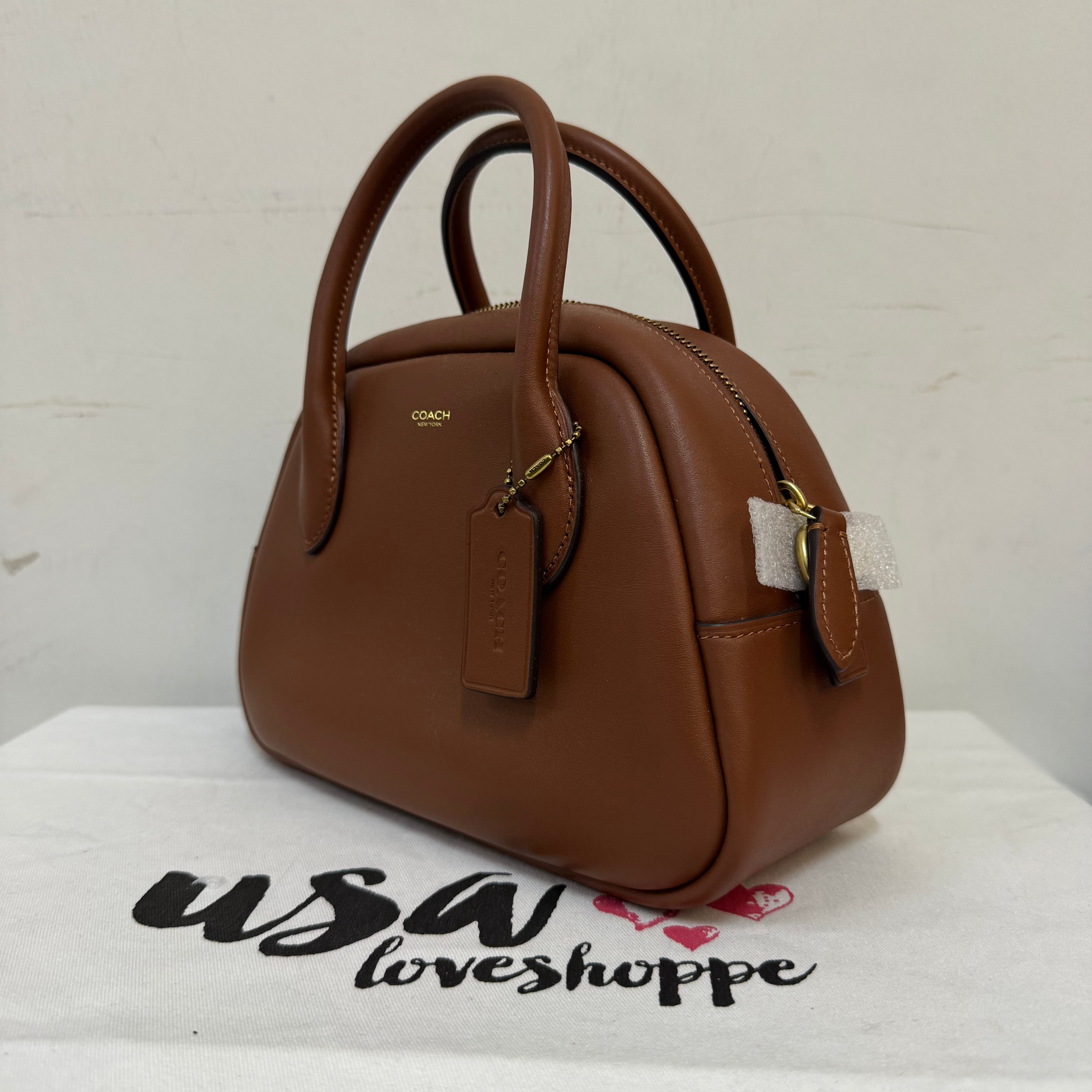 [AUCTION][READY STOCK MY] COACH Borough Bowling Bag in 1941 Saddle (CU863)