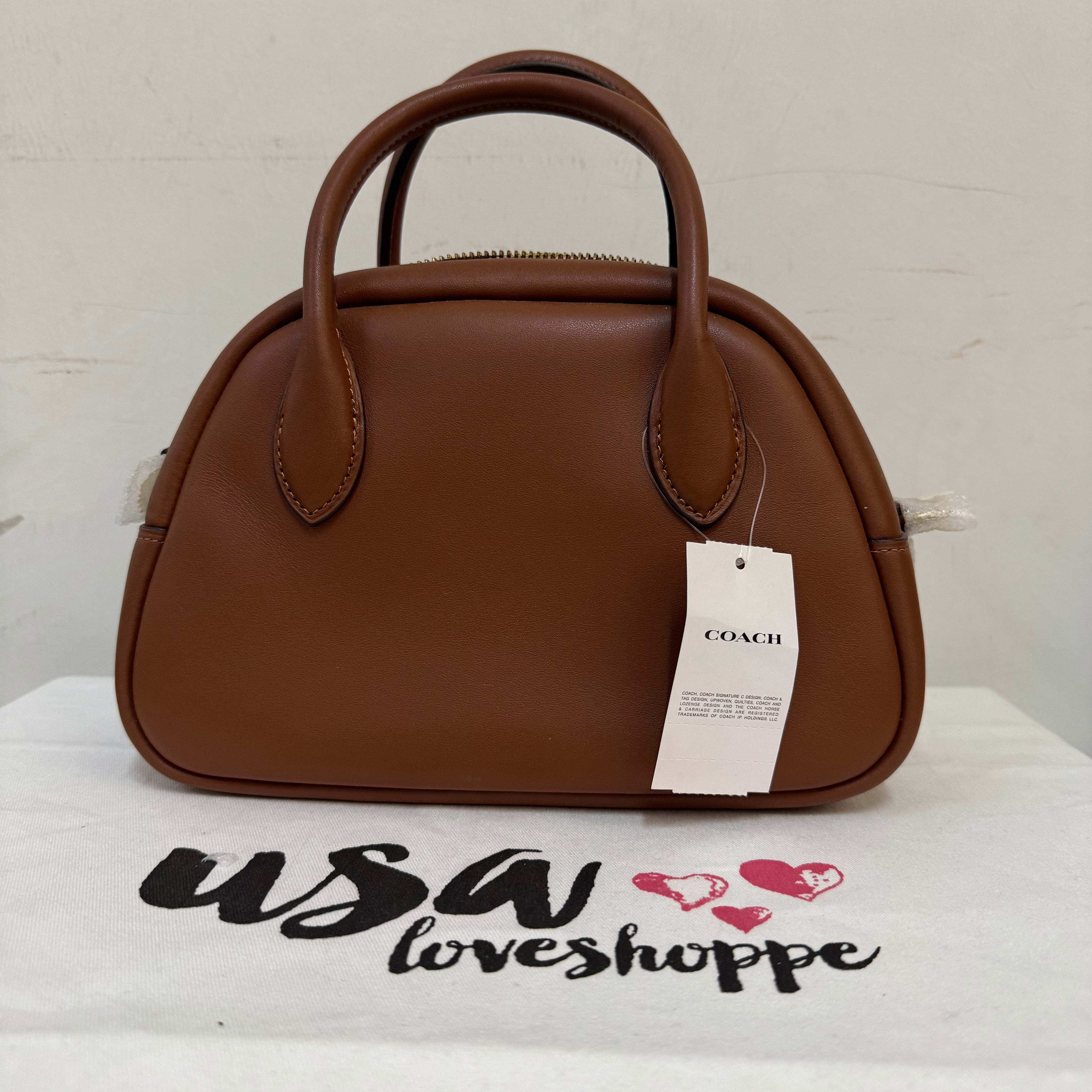 [AUCTION][READY STOCK MY] COACH Borough Bowling Bag in 1941 Saddle (CU863)