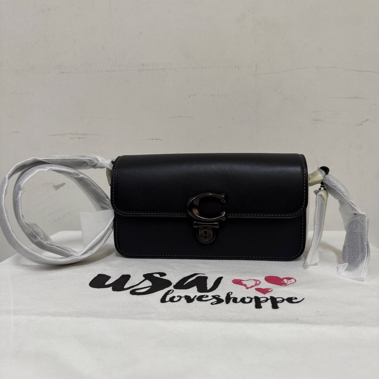 [AUCTION][READY STOCK MY] COACH Studio Baguette Bag In Pewter/Black (CE331)
