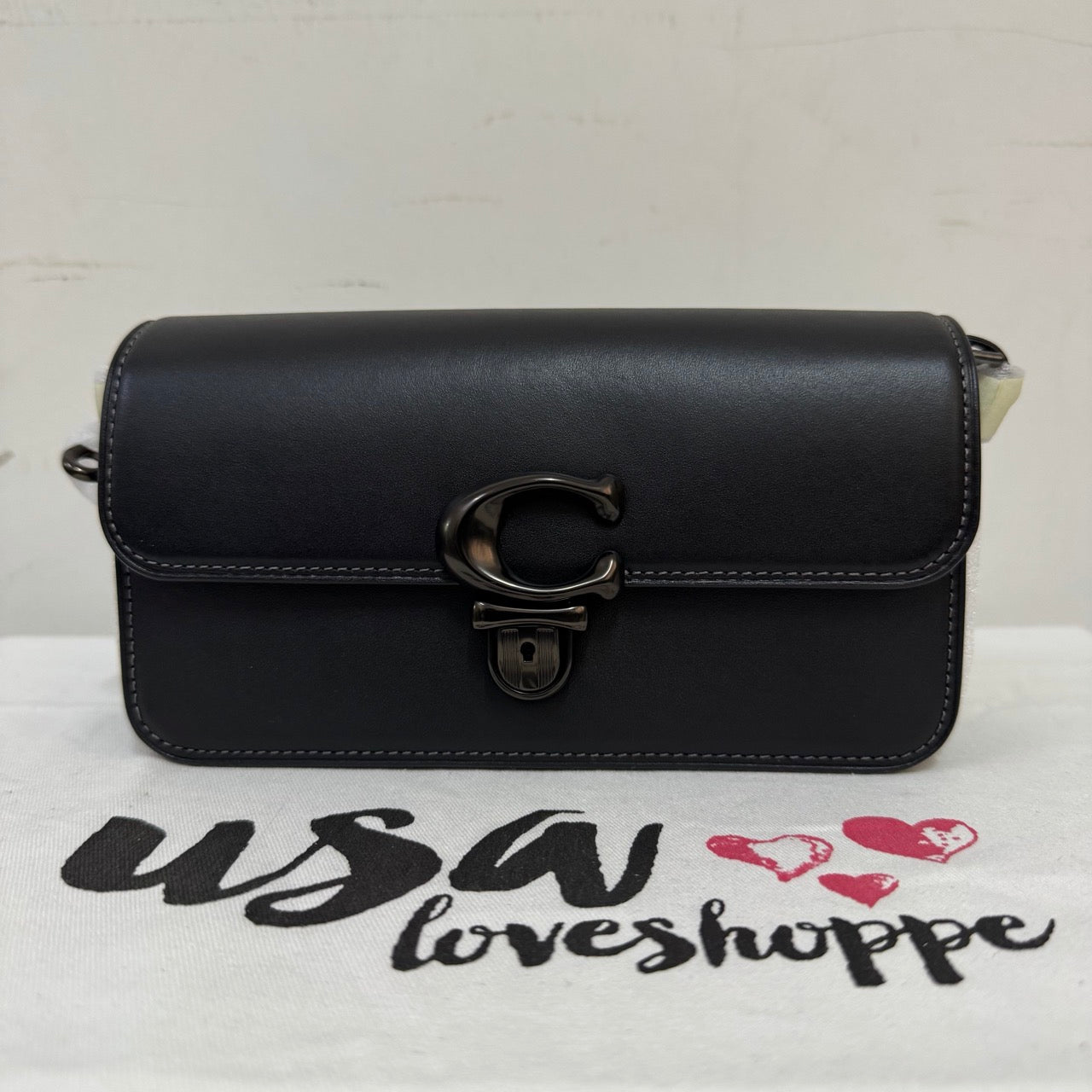 [AUCTION][READY STOCK MY] COACH Studio Baguette Bag In Pewter/Black (CE331)