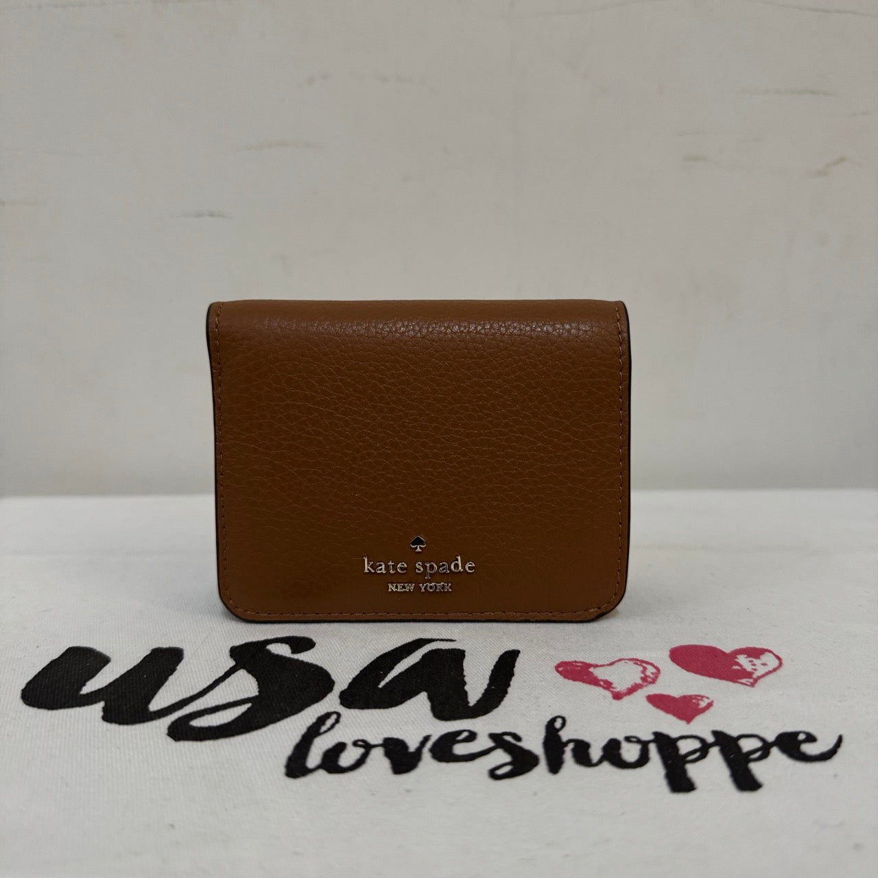 [AUCTION][READY STOCK MY] Kate Spade Lena Small Bifold Wallet in Warm Gingerbread (KH788)