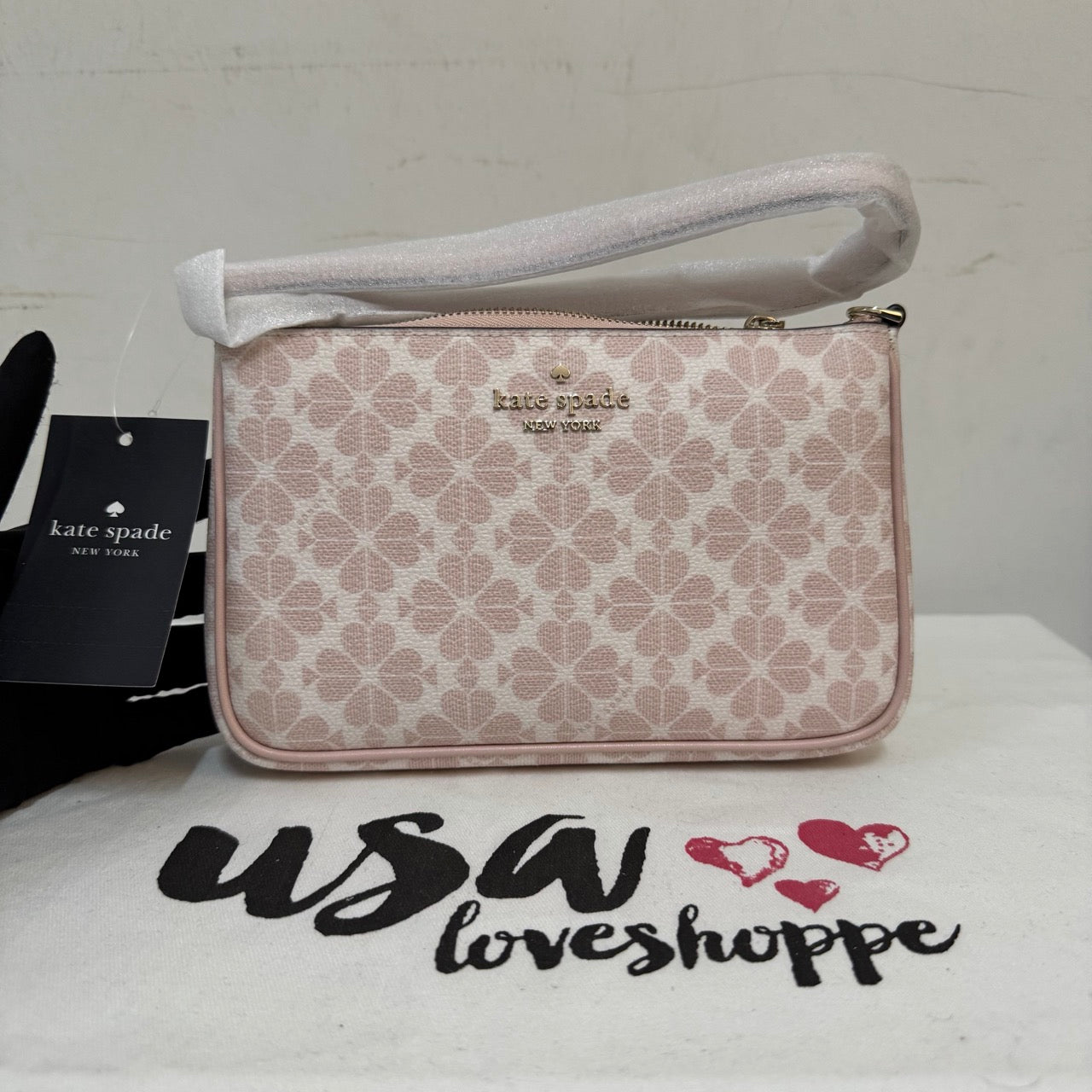 [AUCTION][READY STOCK MY] Kate Spade Spade Flower Convertible Wristlet in Rose Smoke Multi (KI378)