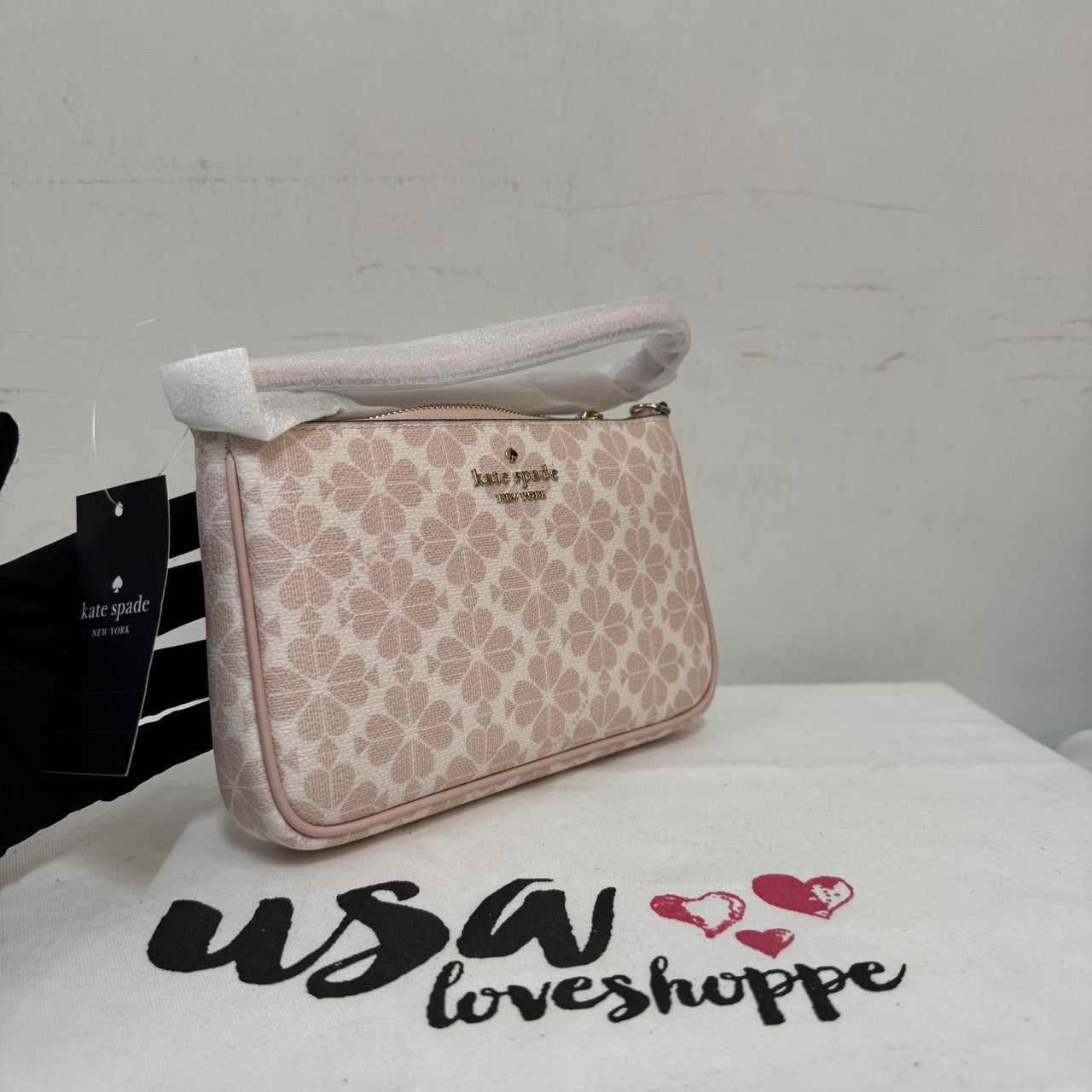 [AUCTION][READY STOCK MY] Kate Spade Spade Flower Convertible Wristlet in Rose Smoke Multi (KI378)