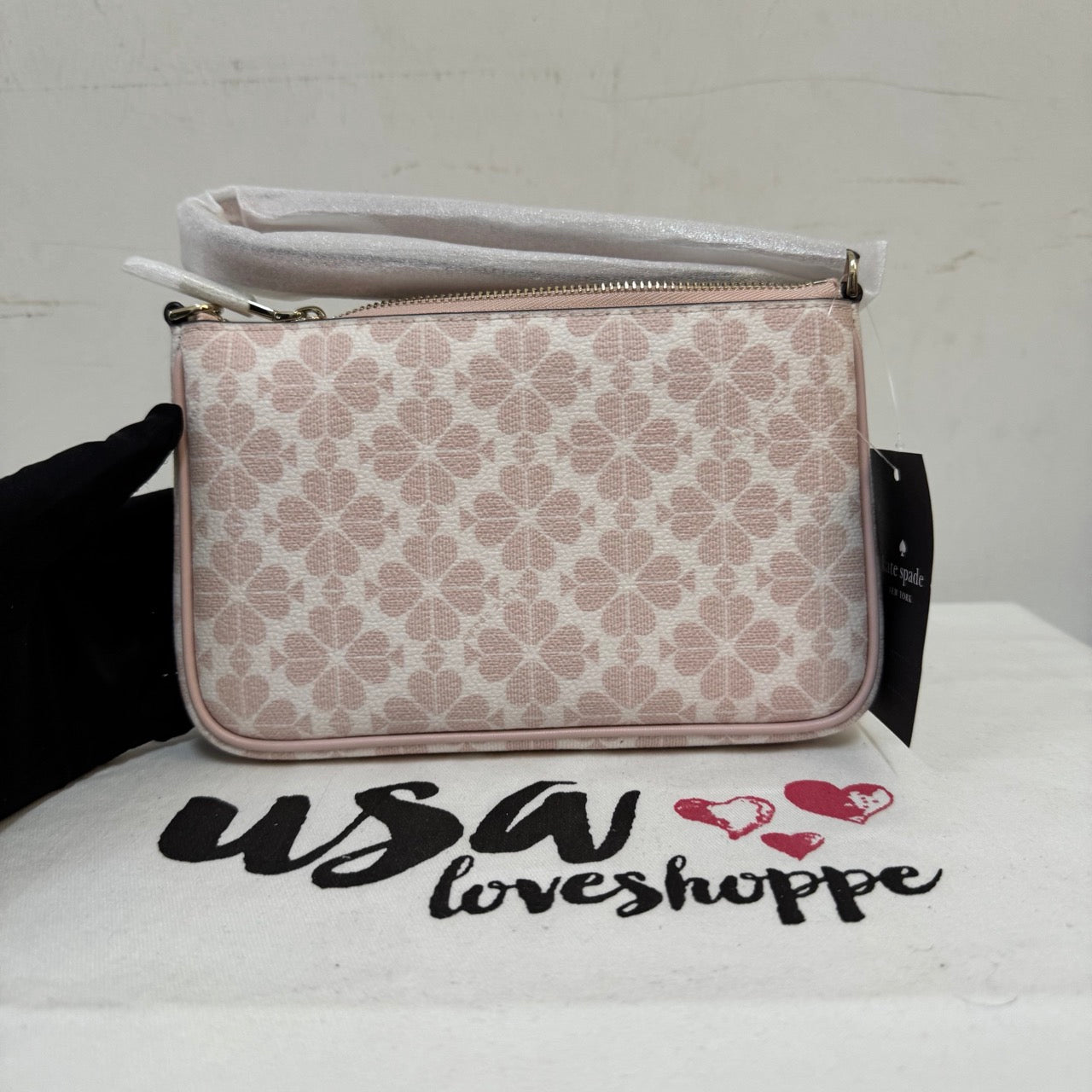 [AUCTION][READY STOCK MY] Kate Spade Spade Flower Convertible Wristlet in Rose Smoke Multi (KI378)