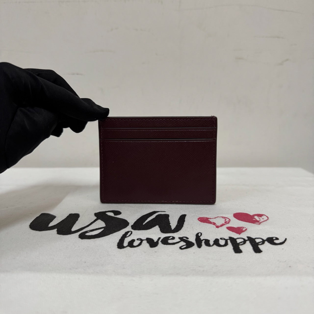 [AUCTION][READY STOCK MY] Kate Spade Madison Floral Applique Small Slim Card Holder in Dark Merlot (KL871)