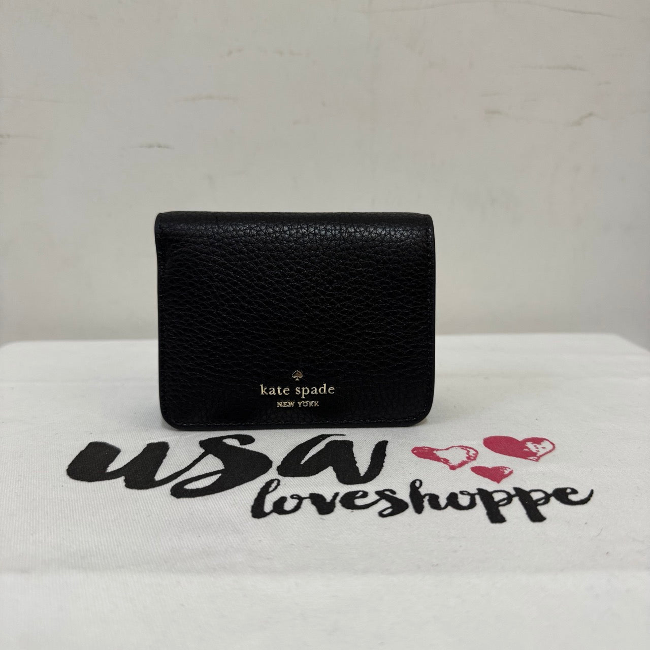 [AUCTION][READY STOCK MY] Kate Spade Lena Small Bifold Wallet in Black (KH788)