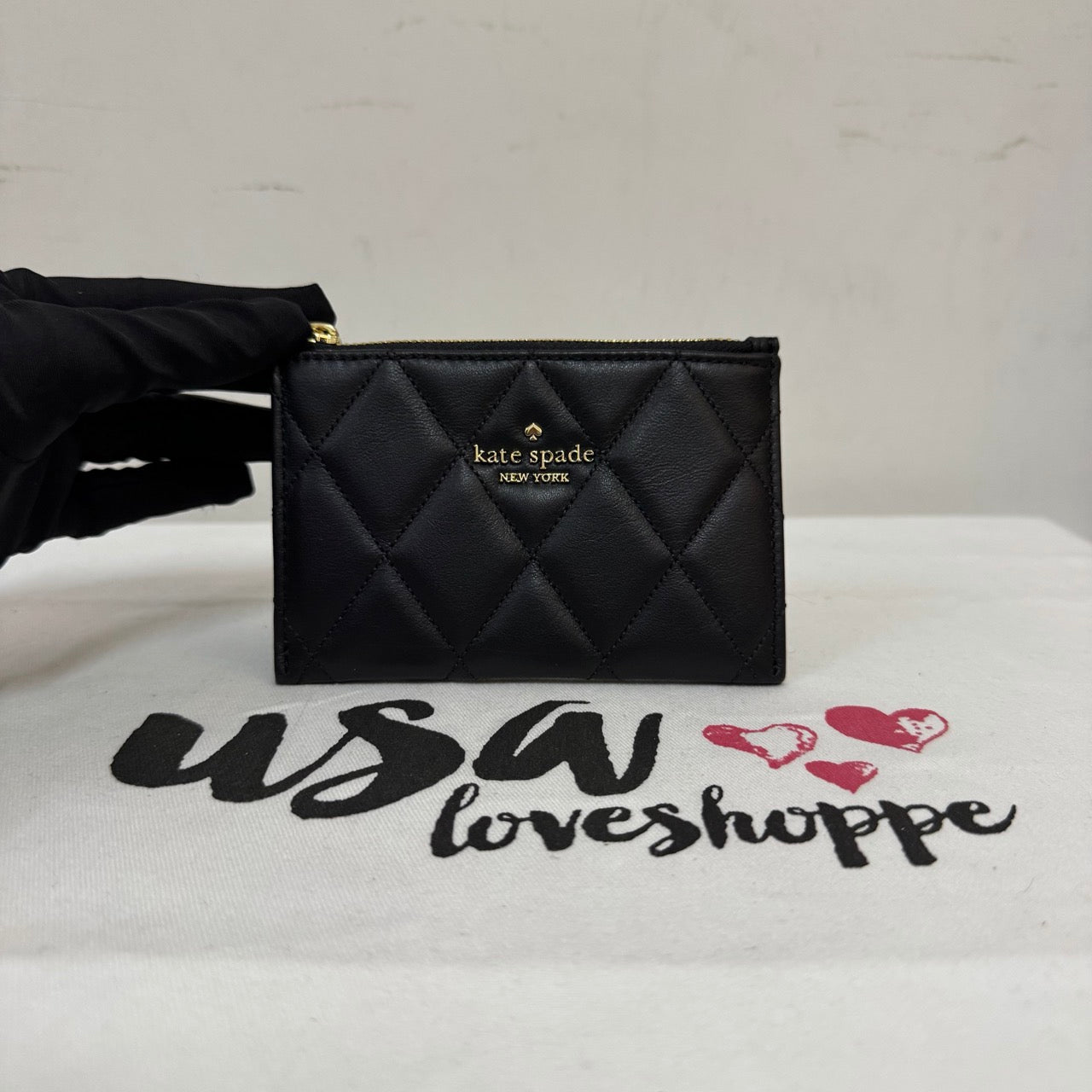 [AUCTION][READY STOCK MY] Kate Spade Carey Small Card Holder in Black (KG426)