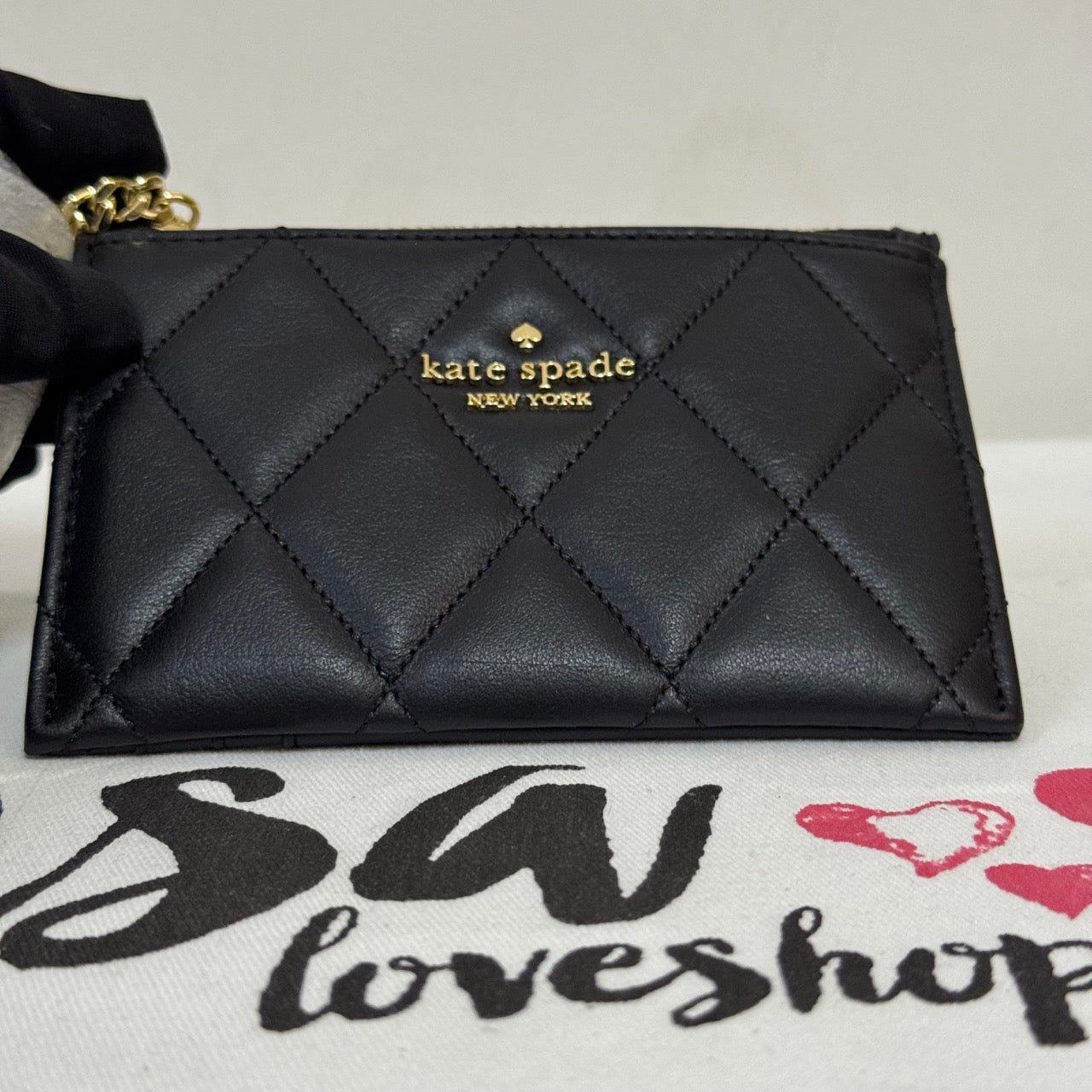 [AUCTION][READY STOCK MY] Kate Spade Carey Small Card Holder in Black (KG426)