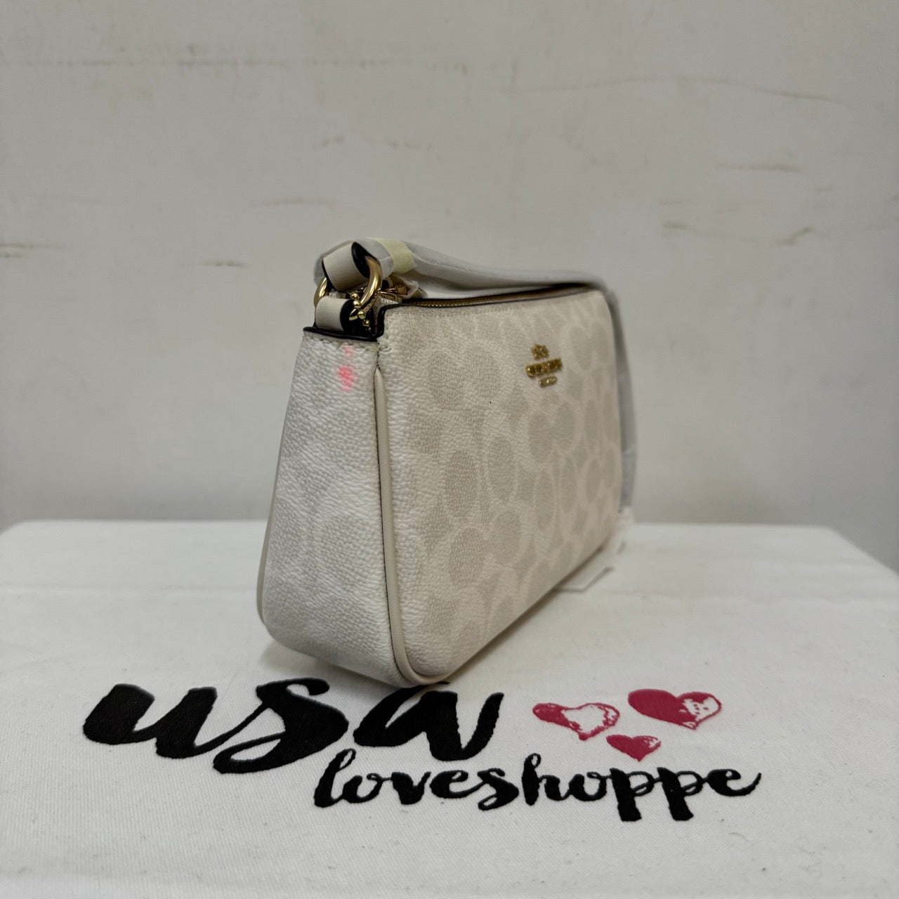[AUCTION][READY STOCK MY] COACH Nolita 19 In Signature Canvas in White/Chalk (CW426)