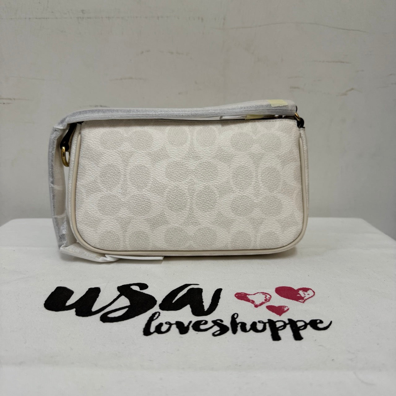 [AUCTION][READY STOCK MY] COACH Nolita 19 In Signature Canvas in White/Chalk (CW426)