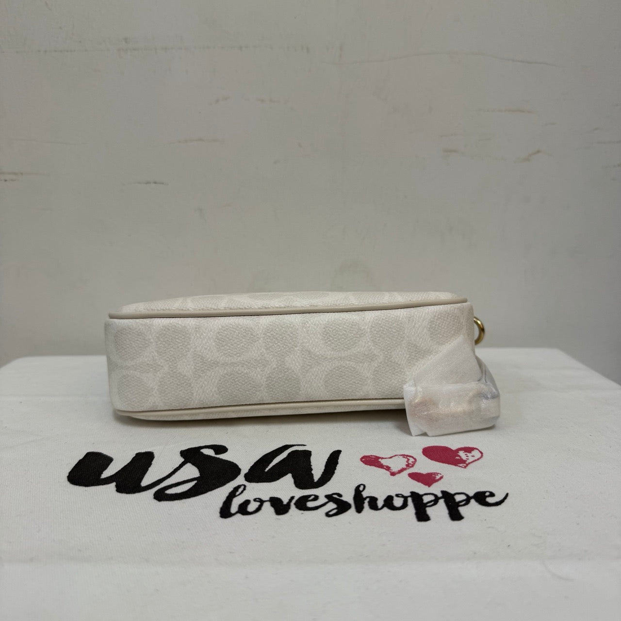 [AUCTION][READY STOCK MY] COACH Nolita 19 In Signature Canvas in White/Chalk (CW426)