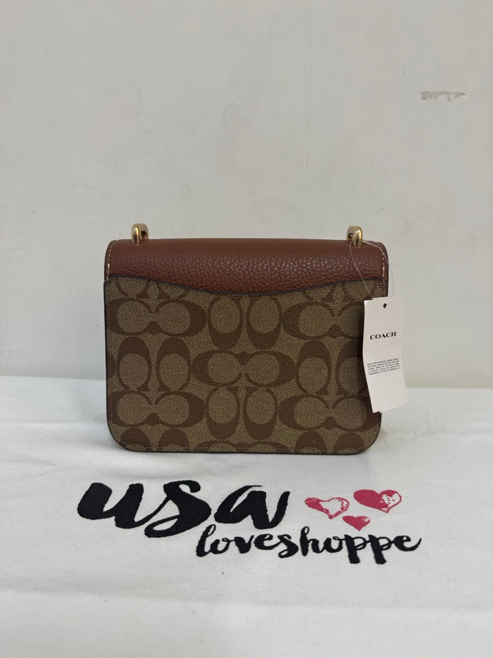 [AUCTION][READY STOCK MY] COACH Morgan Square Crossbody In Colorblock Signature Canvas in Khaki Multi (CL462)
