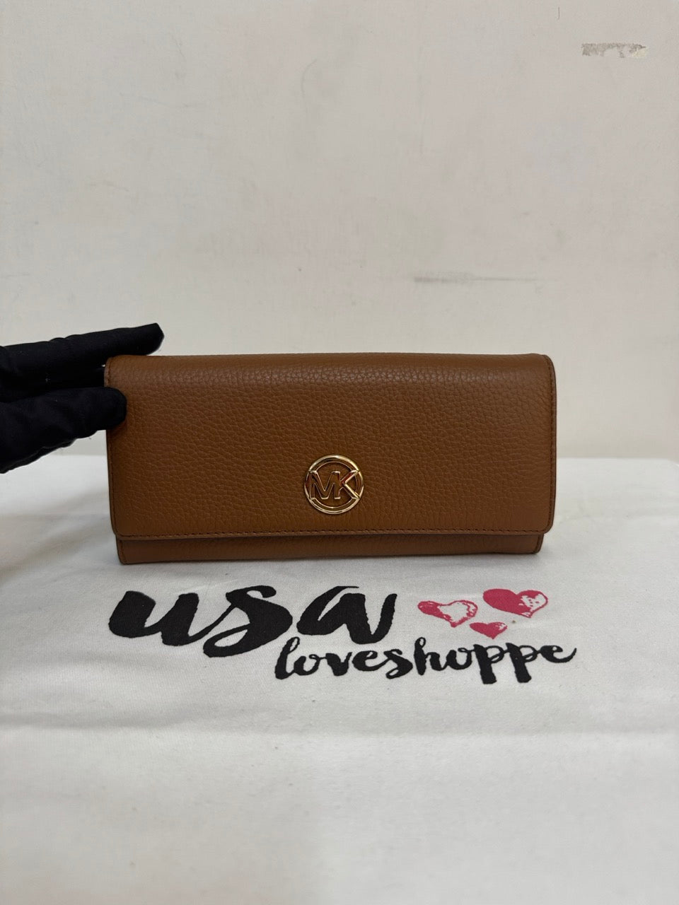 [AUCTION][READY STOCK MY] Michael Kors Fulton Flap Continental in Luggage (35F0GFTE1L)