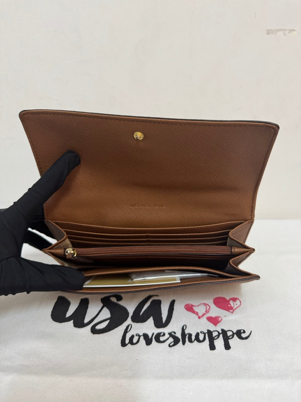 [AUCTION][READY STOCK MY] Michael Kors Fulton Flap Continental in Luggage (35F0GFTE1L)
