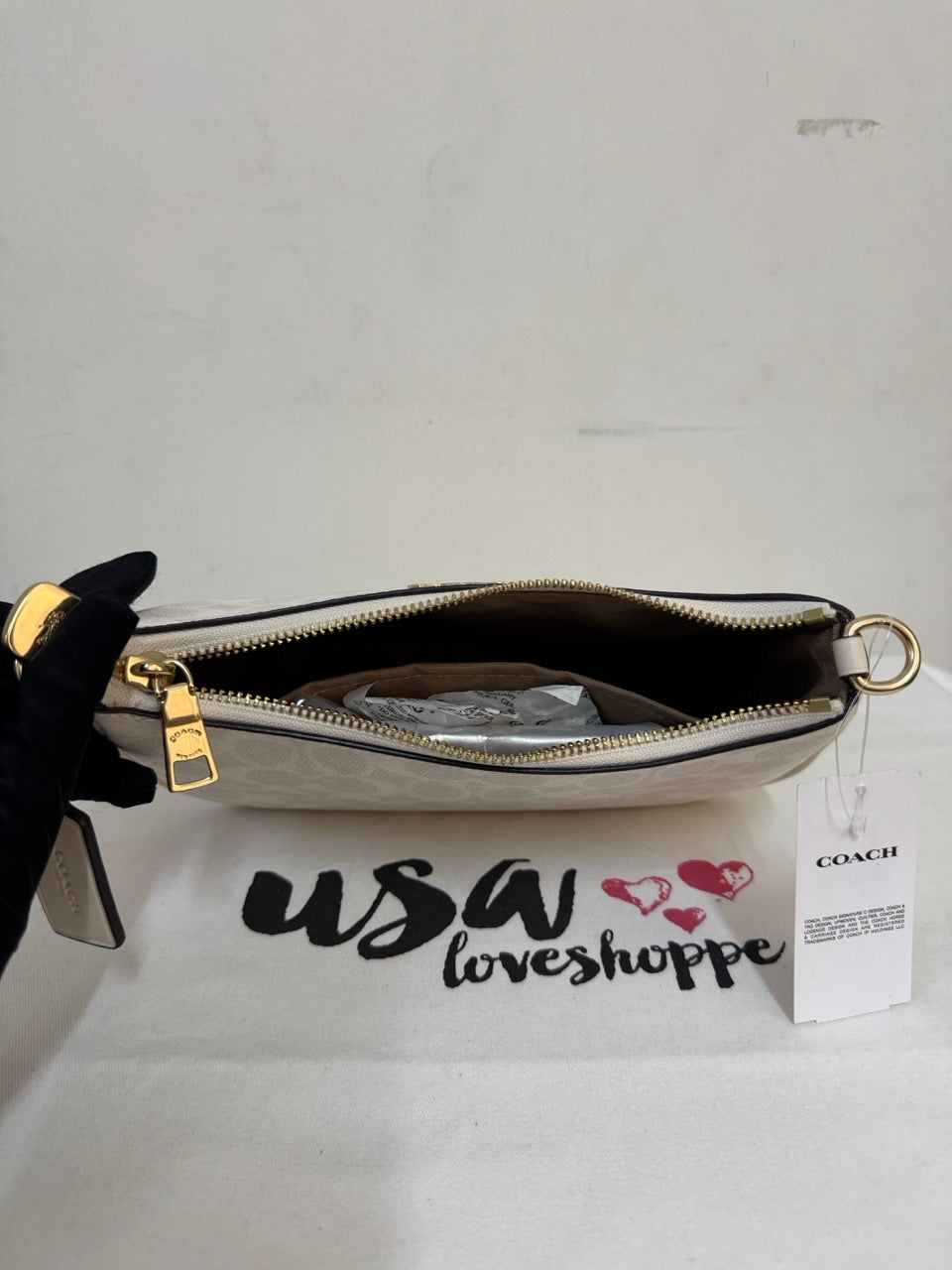 [AUCTION][READY STOCK MY] COACH Teri Shoulder Bag In Signature Canvas White/Chalk (CV933)
