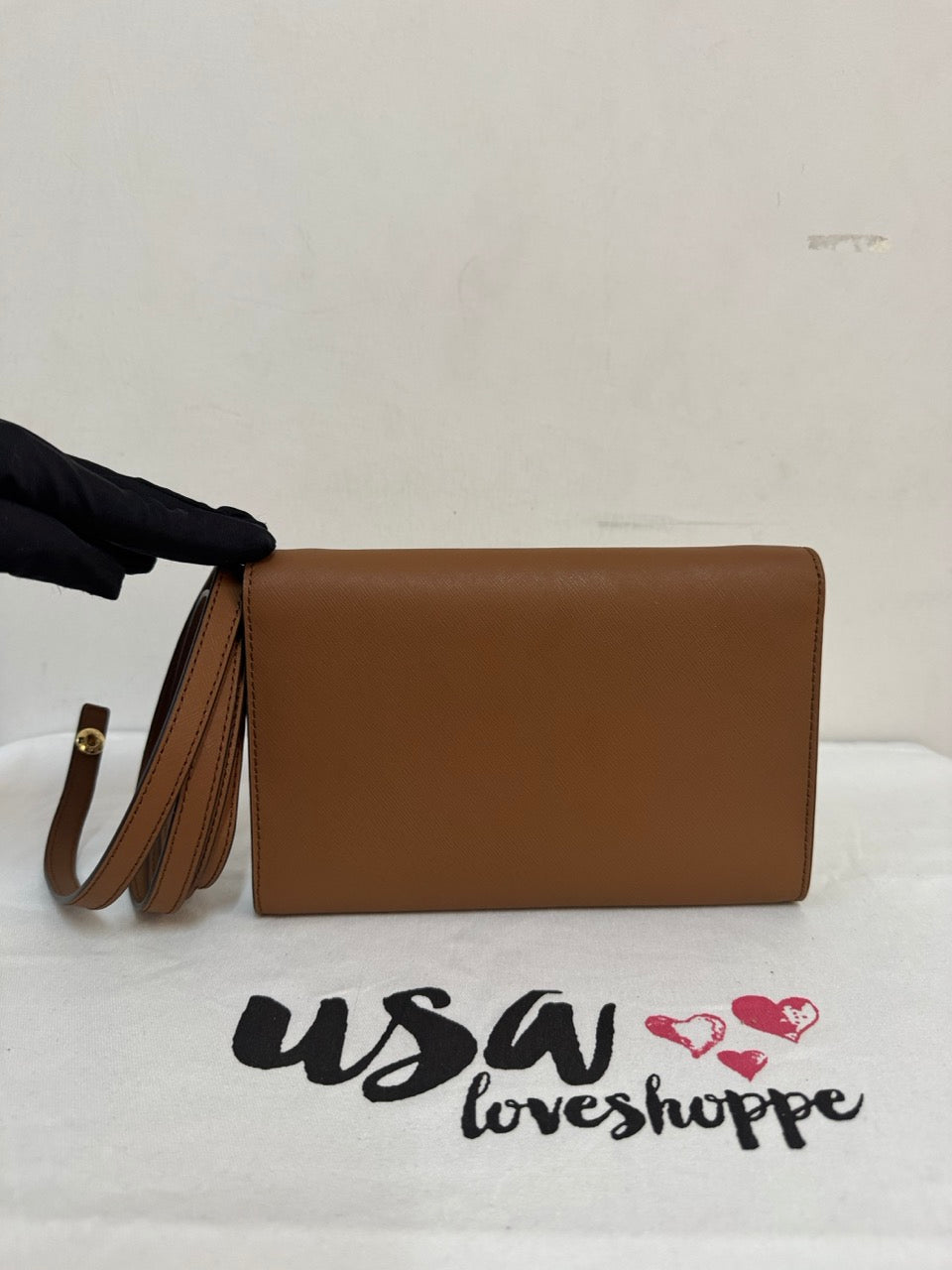 [AUCTION][DEFECT][READY STOCK MY] Michael Kors Jet Set Item Large MF Crossbody Clutch in Luggage (38F9CTTC7L)