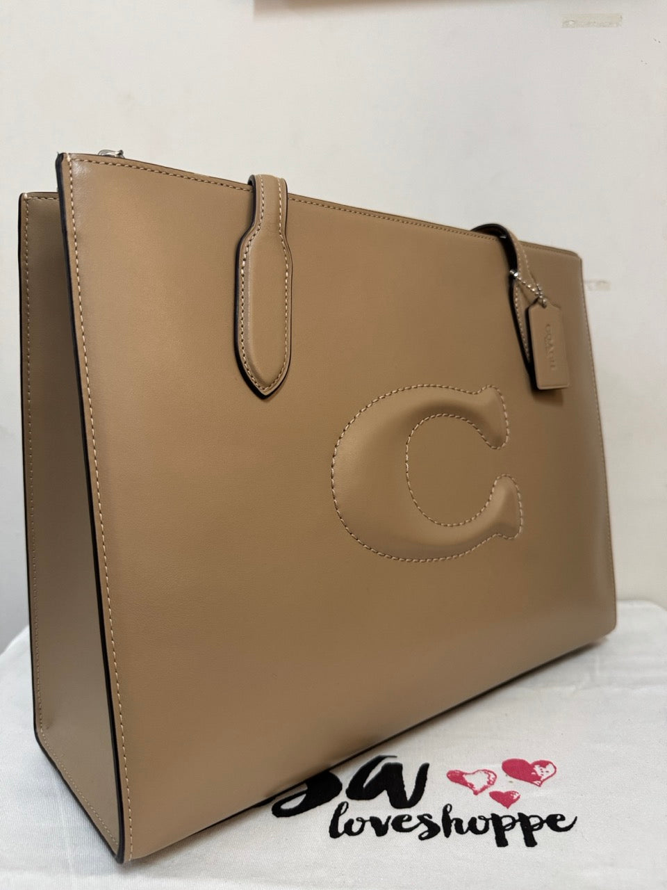 [AUCTION][READY STOCK MY] COACH Nina Tote in Taupe (CR096)