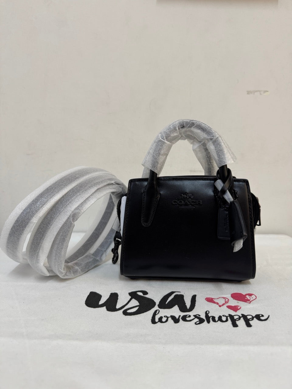 [AUCTION][READY STOCK MY] COACH Andrea Mini Carryall In Black Copper (CO974)