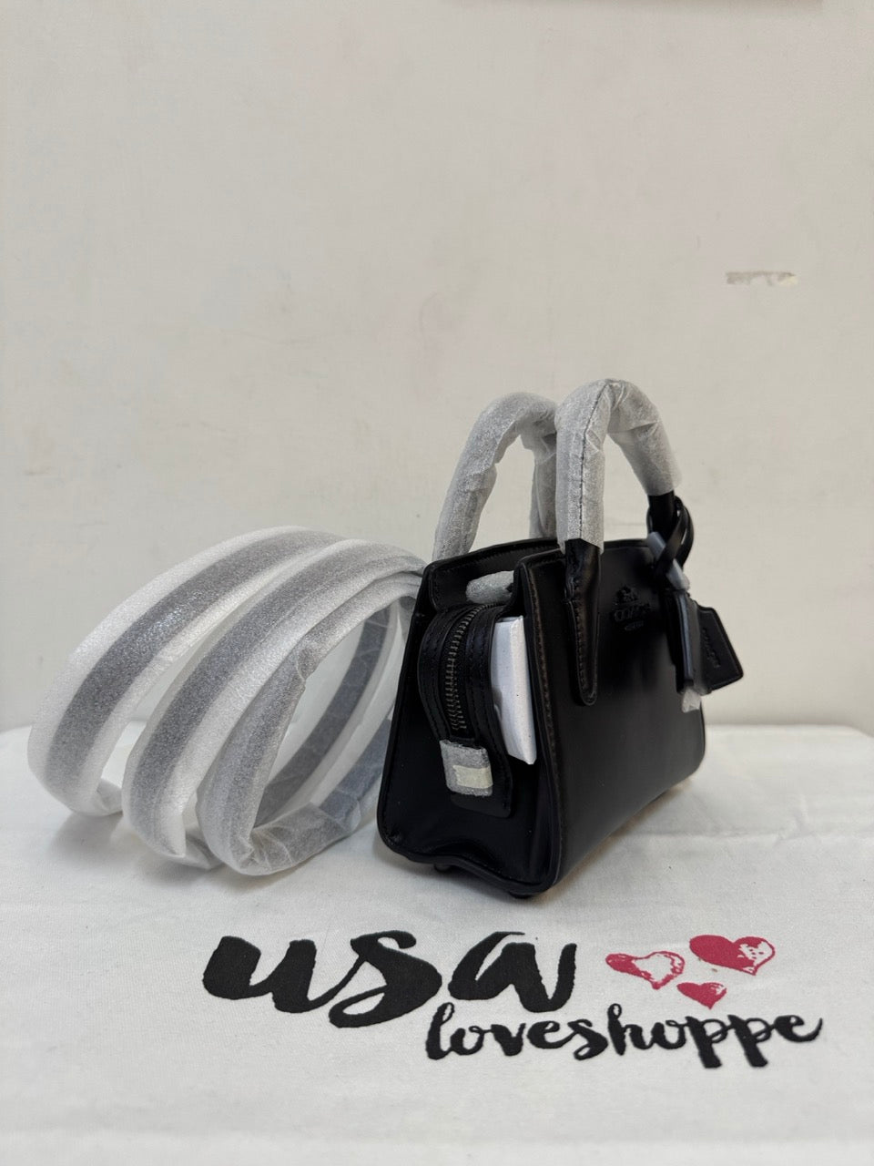 [AUCTION][READY STOCK MY] COACH Andrea Mini Carryall In Black Copper (CO974)