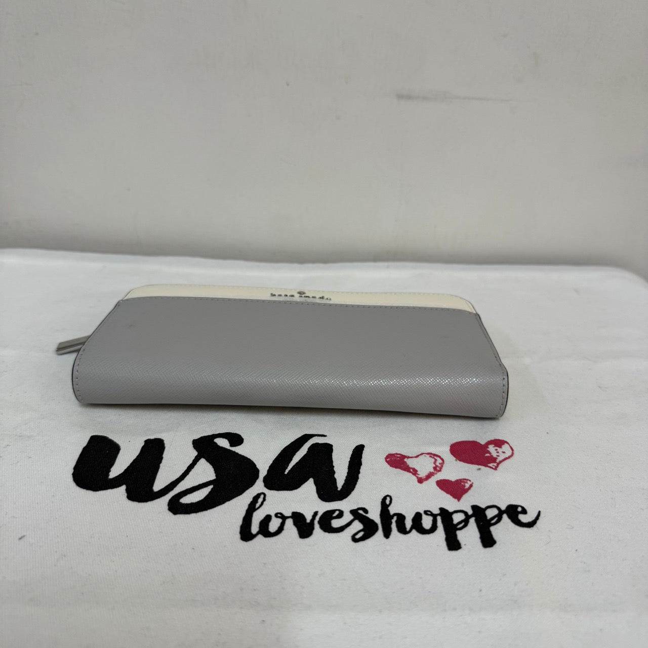 [AUCTION][READY STOCK MY] Kate Spade Madison Large Continental Wallet in Platinum Grey (KC509)