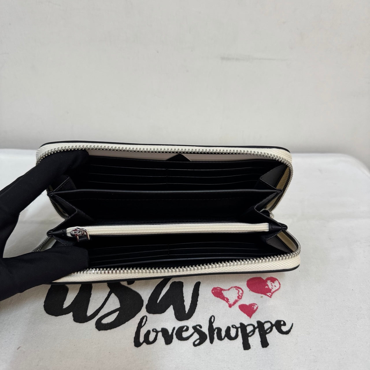 [AUCTION][READY STOCK MY] Kate Spade Madison Large Continental Wallet in Platinum Grey (KC509)