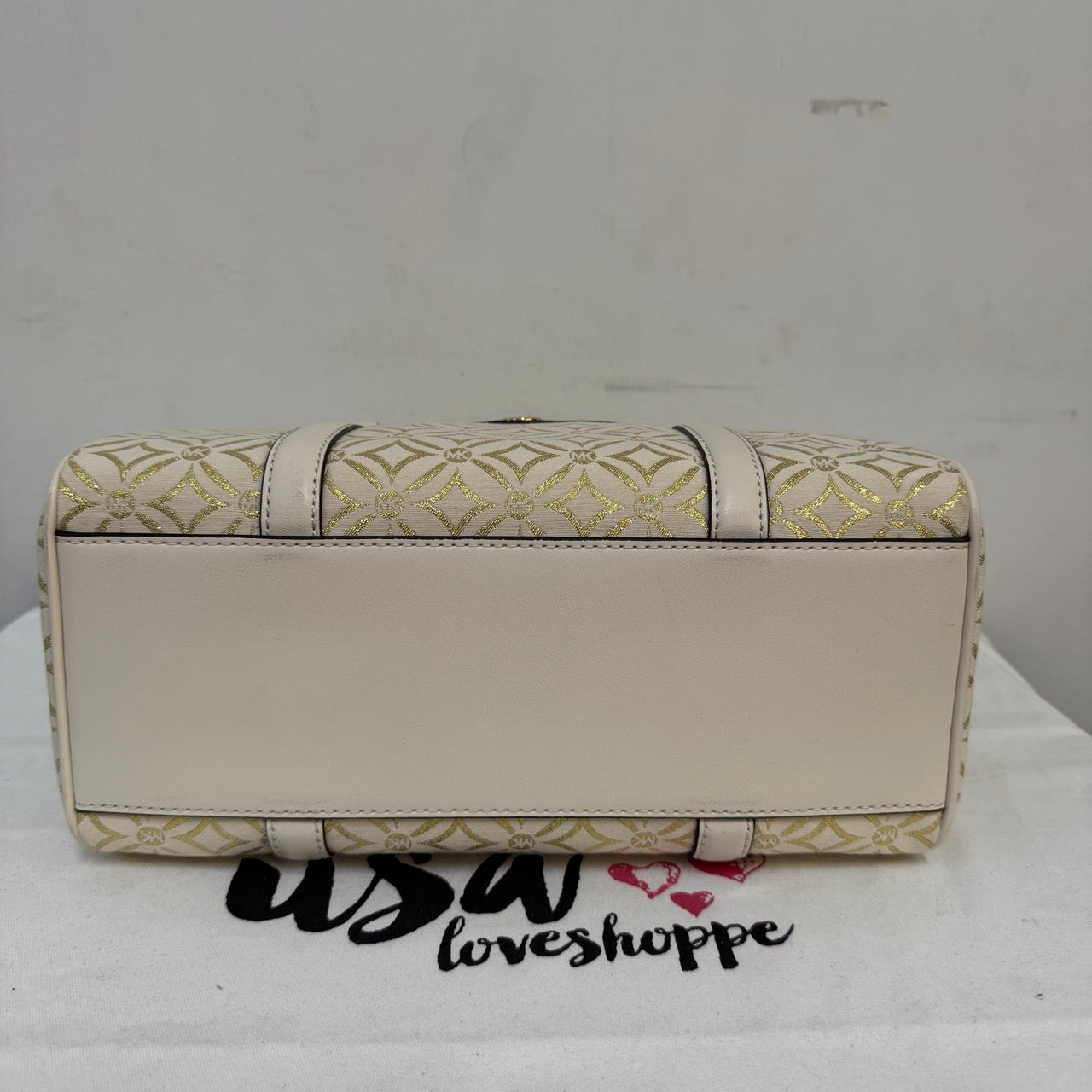 [AUCTION][READY STOCK MY] Michael Kors Travel Medium Duffle Satchel in Pale Gold Multi (35F4STFS6J)
