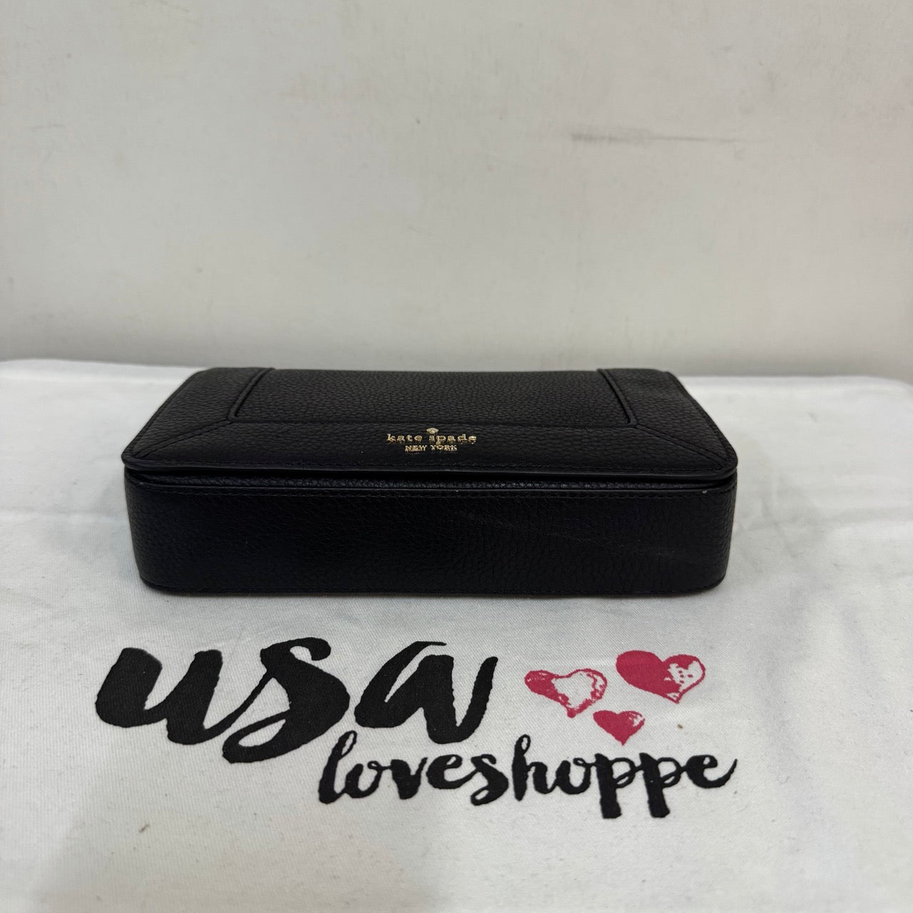 [AUCTION][READY STOCK MY] Kate Spade Lena Mini Flap Crossbody in Black (KH784)