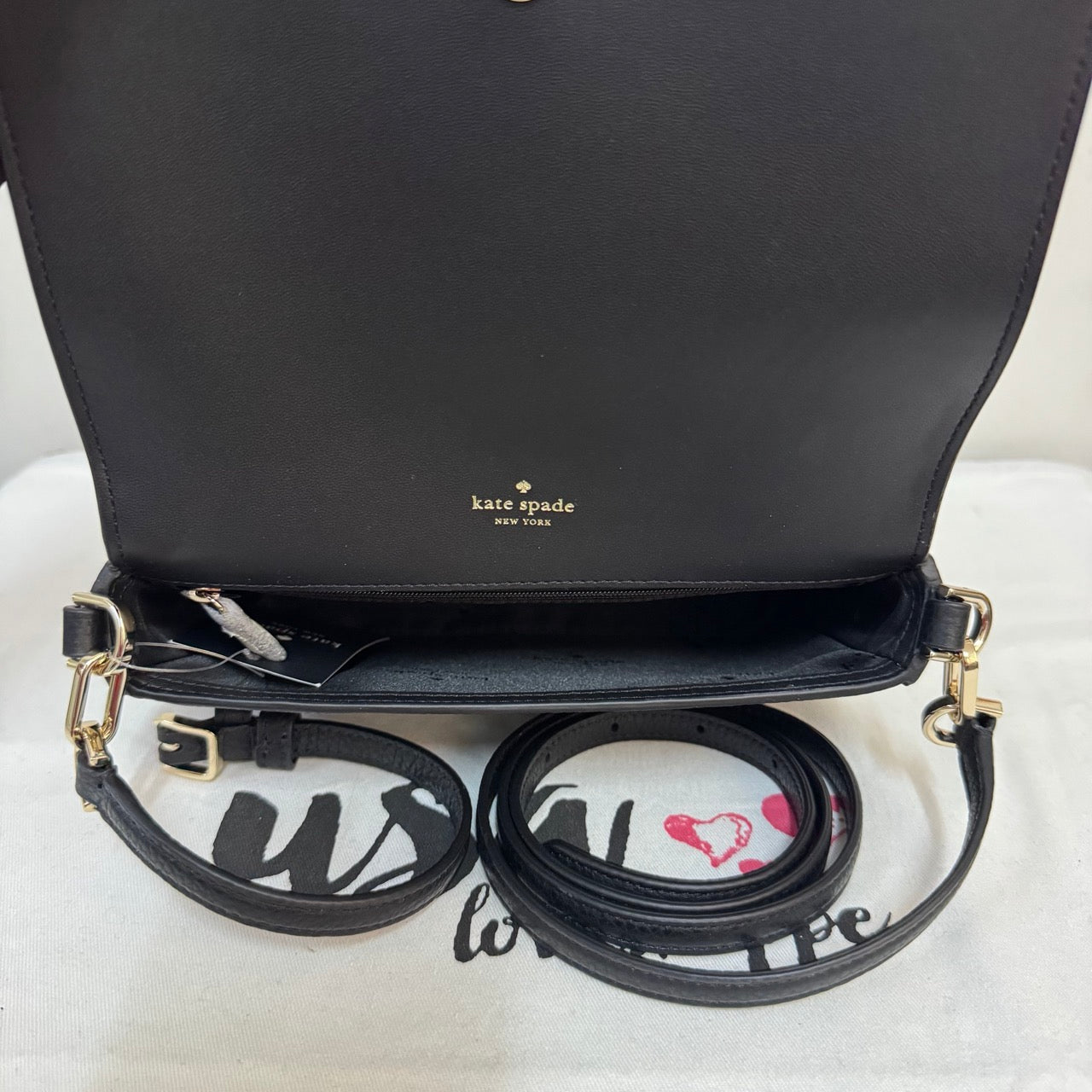 [AUCTION][READY STOCK MY] Kate Spade Lena Mini Flap Crossbody in Black (KH784)