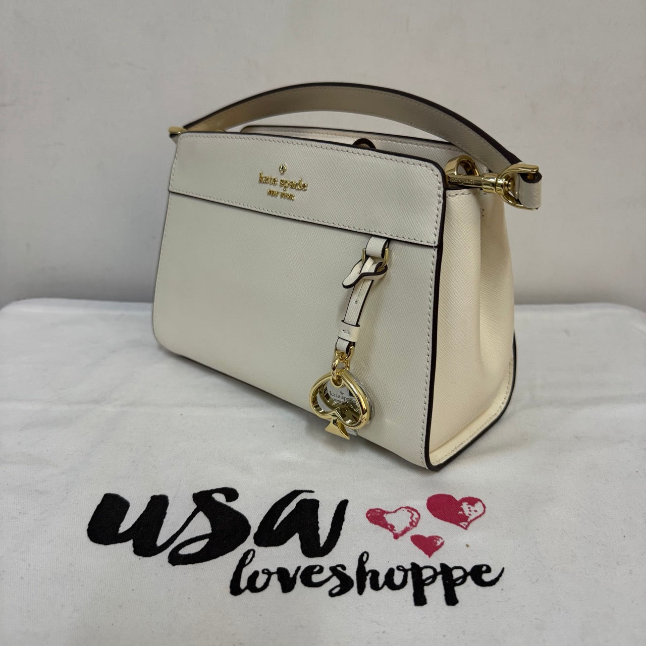 [AUCTION][READY STOCK MY] Kate Spade Madison Small Top Handle Satchel in Meringue (KK283)