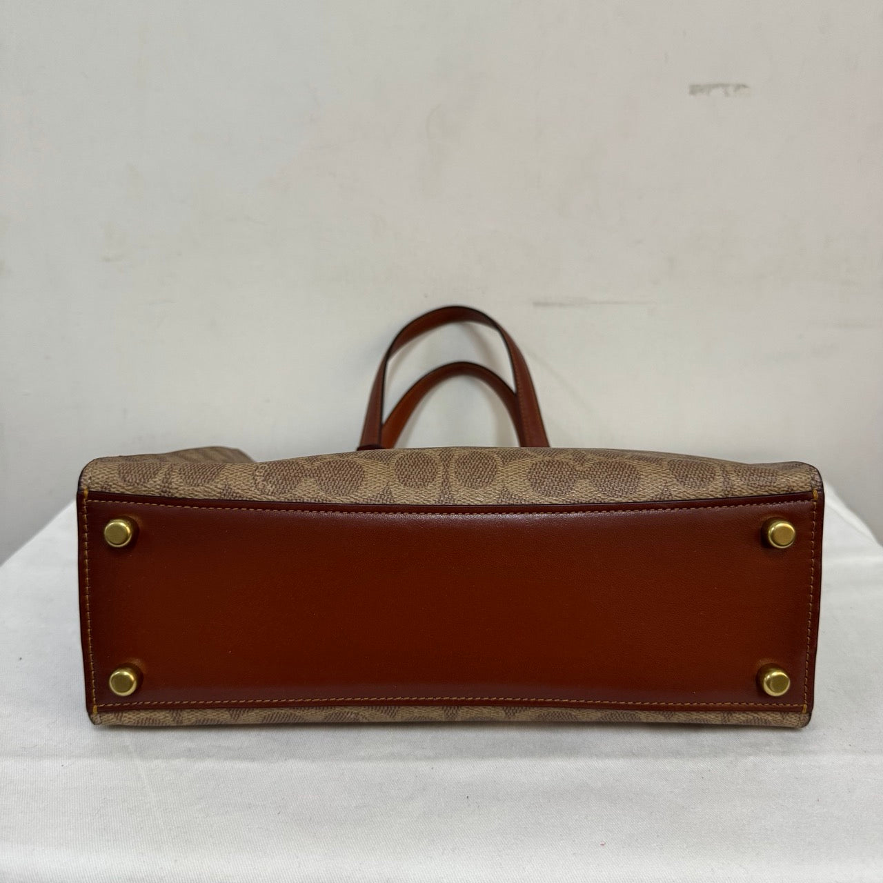 [AUCTION][READY STOCK MY] COACH Carter Carryall 28 In Signature Canvas in Tan/Rust (CK457)