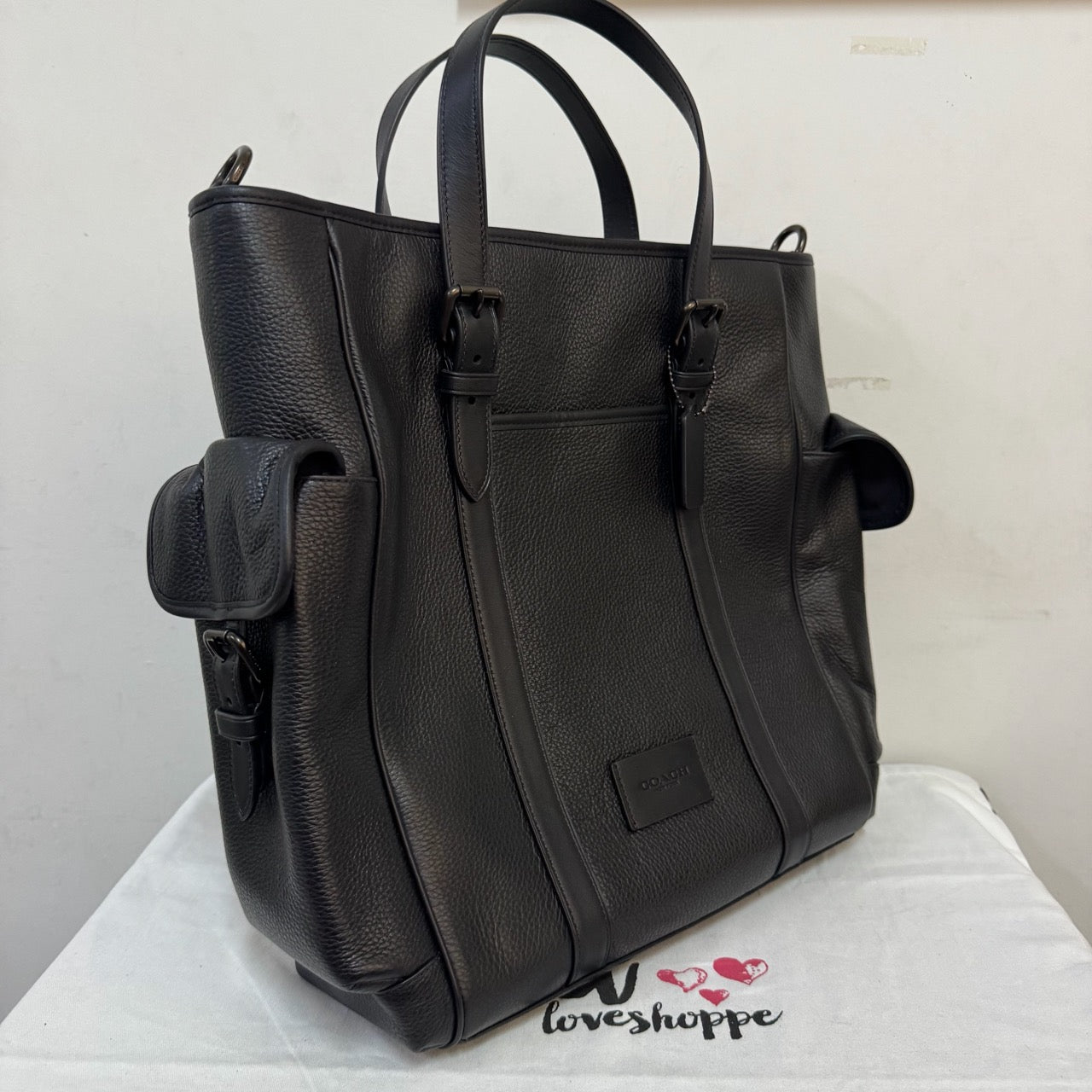 [AUCTION][READY STOCK MY] COACH Men Sprint Tote in Black/Black (CR324)