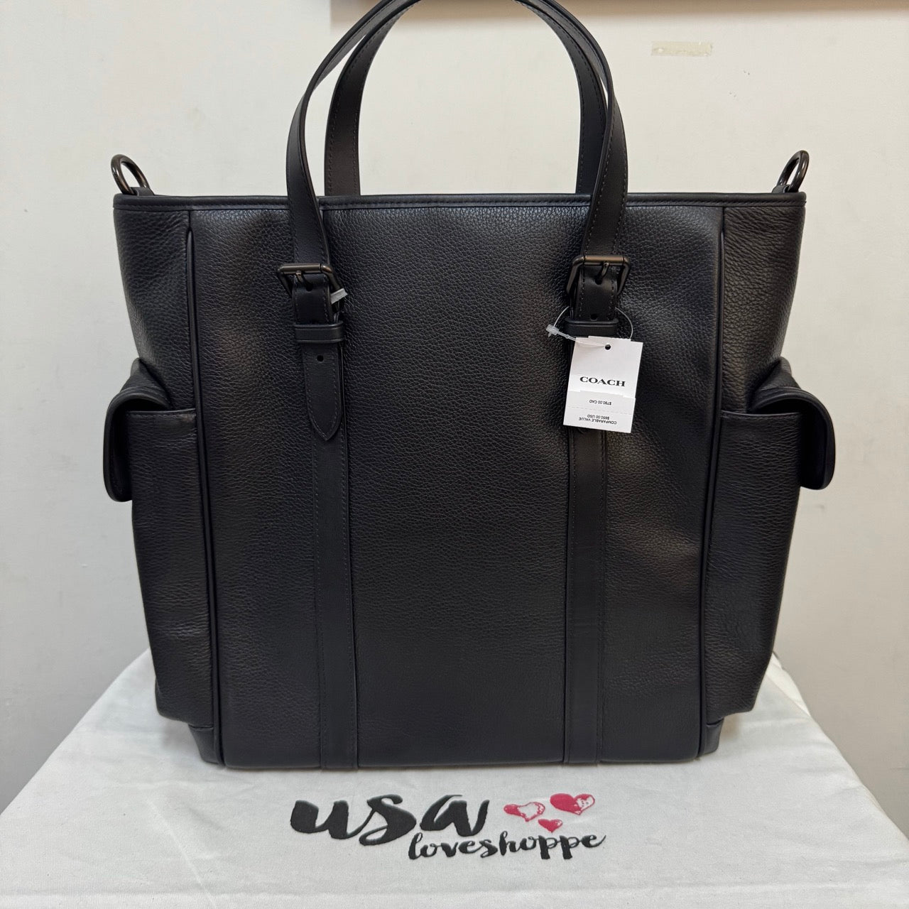 [AUCTION][READY STOCK MY] COACH Men Sprint Tote in Black/Black (CR324)