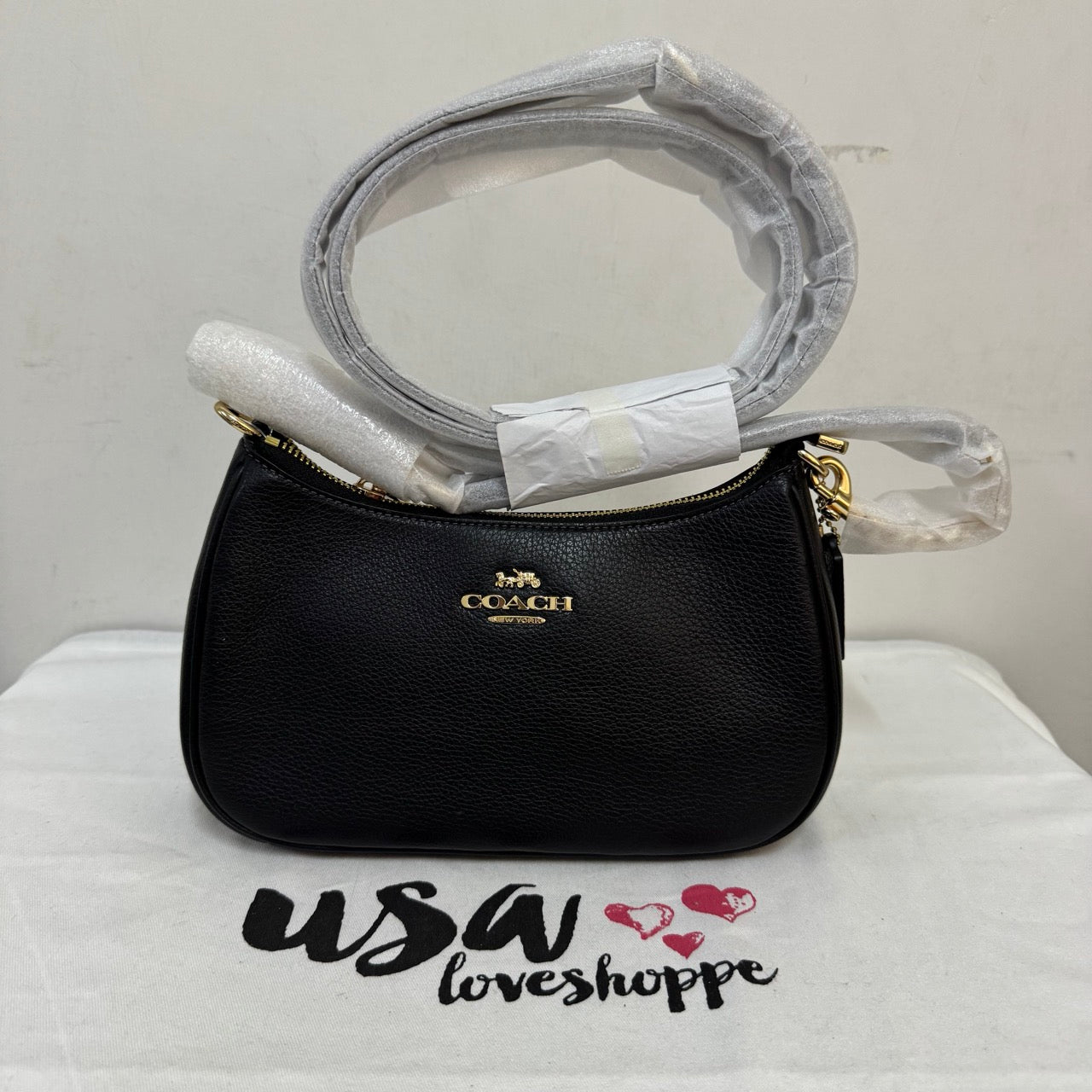 [AUCTION][READY STOCK MY] COACH Teri Shoulder Bag Black (GHW)(CV934)