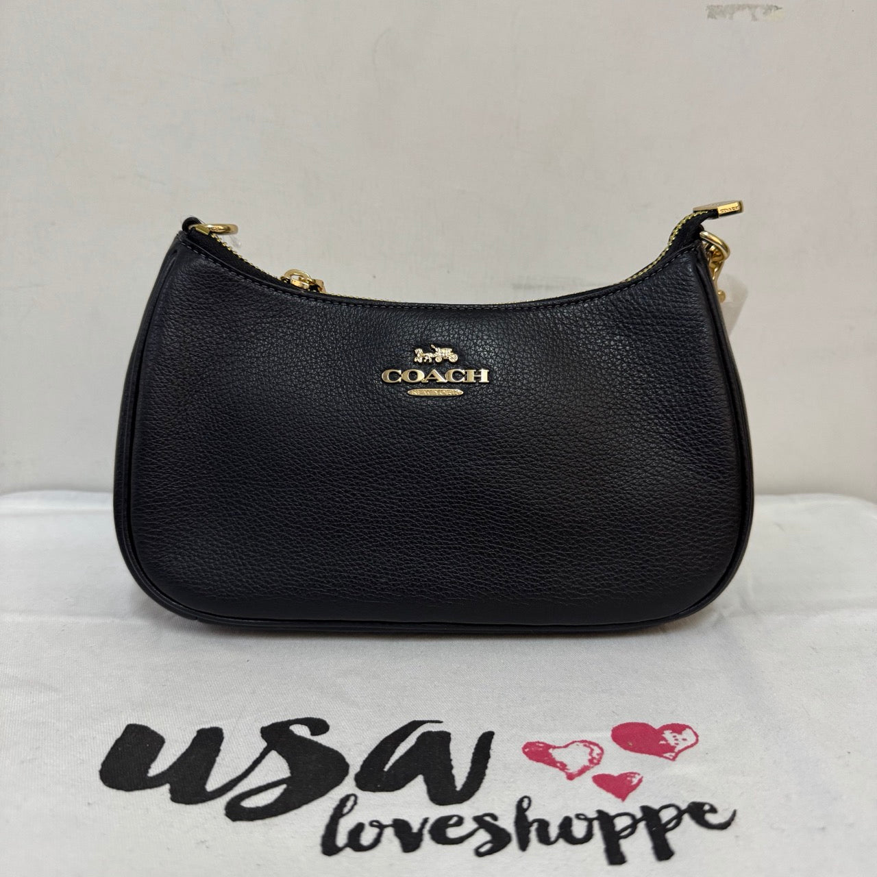[AUCTION][READY STOCK MY] COACH Teri Shoulder Bag Black (GHW)(CV934)