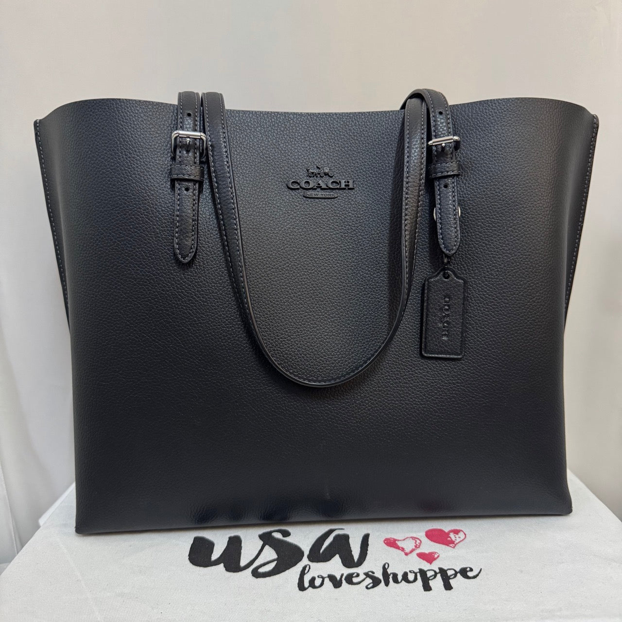 [AUCTION][READY STOCK MY] COACH Mollie Tote Bag in Black (CV968)