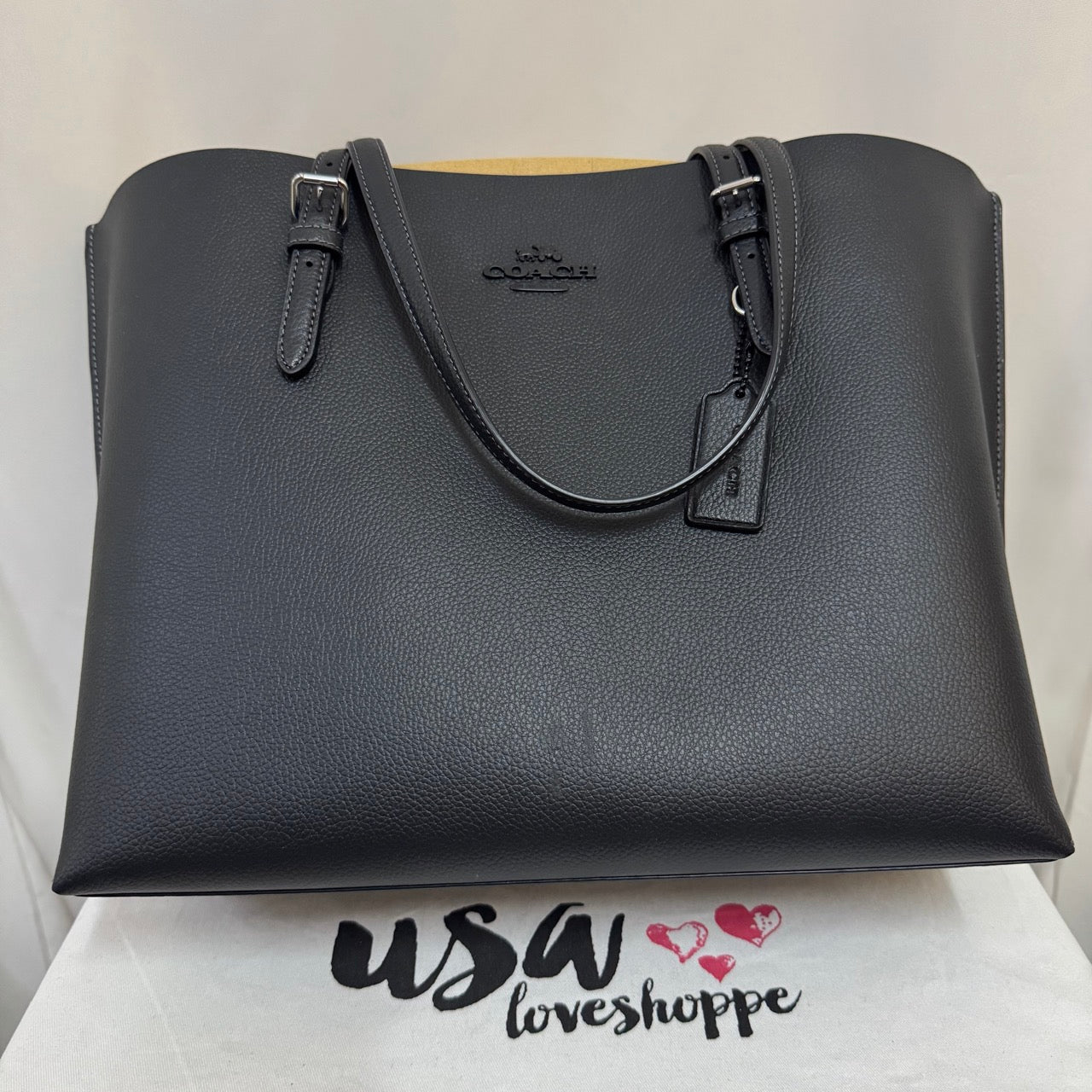 [AUCTION][READY STOCK MY] COACH Mollie Tote Bag in Black (CV968)